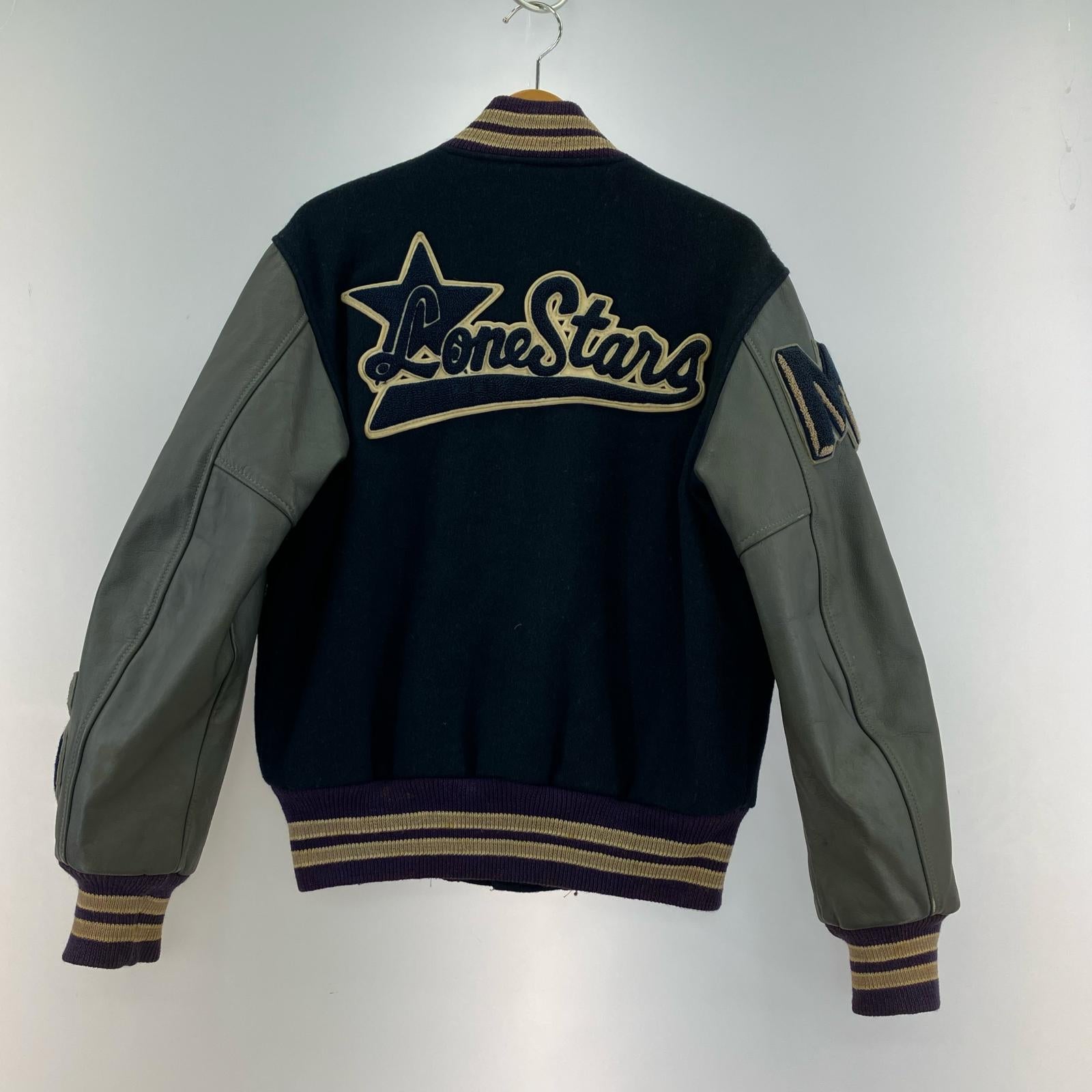 ジャケット 80s BUTWIN スタジャン 紺 (36) 36 ブラック