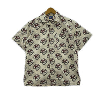 半袖シャツ 総柄シャツ (S) S ホワイト