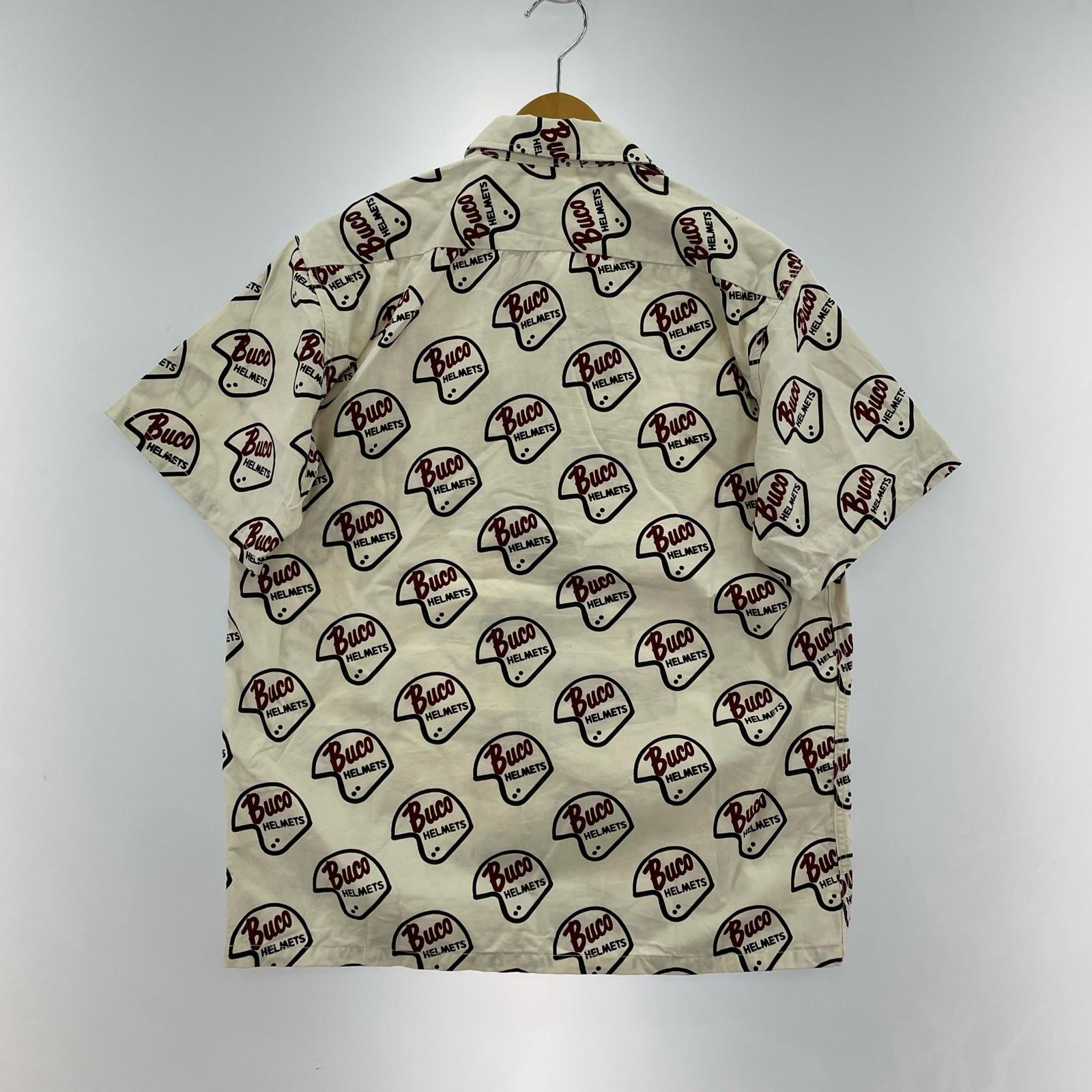 半袖シャツ 総柄シャツ (S) S ホワイト