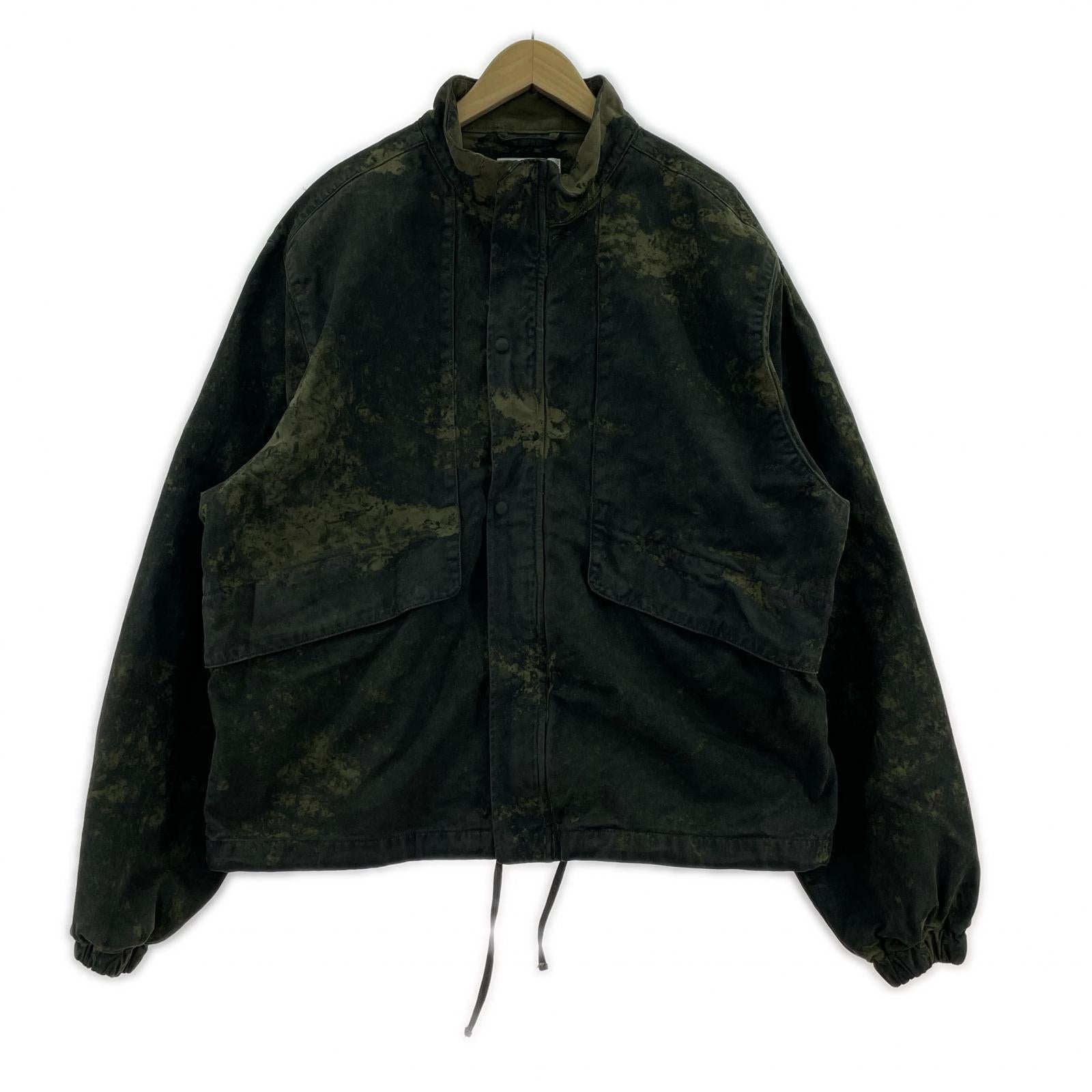 ブルゾン arte antwerp/AW25-142J/ペイントジャケット緑系 ブラック