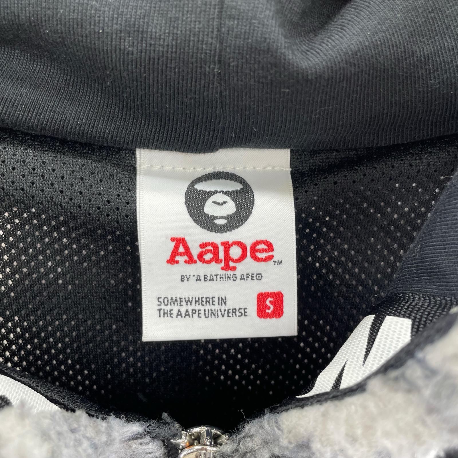 ジャケット A BATHING APE ZIP UP SWEATER フリースジャケット AAPSWM3830XXH タータンチェック (S) S ブラック