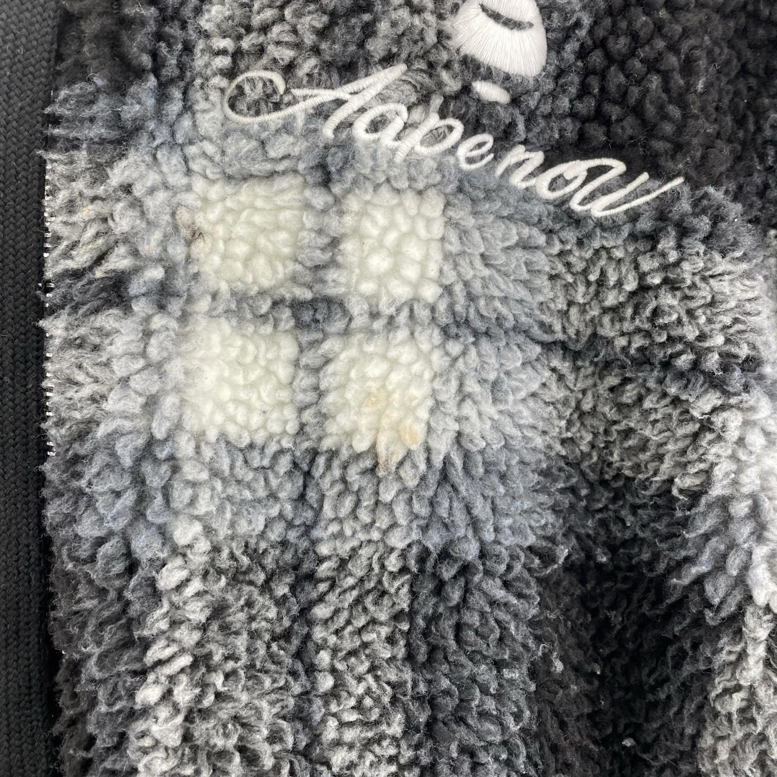 ジャケット A BATHING APE ZIP UP SWEATER フリースジャケット AAPSWM3830XXH タータンチェック (S) S ブラック