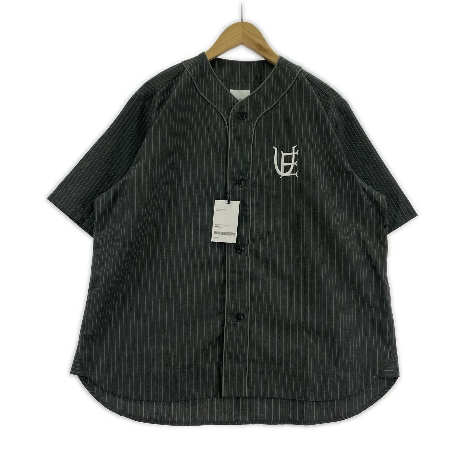 半袖シャツ 24SS ピンストライプベースボールシャツ (1) 1 グレー