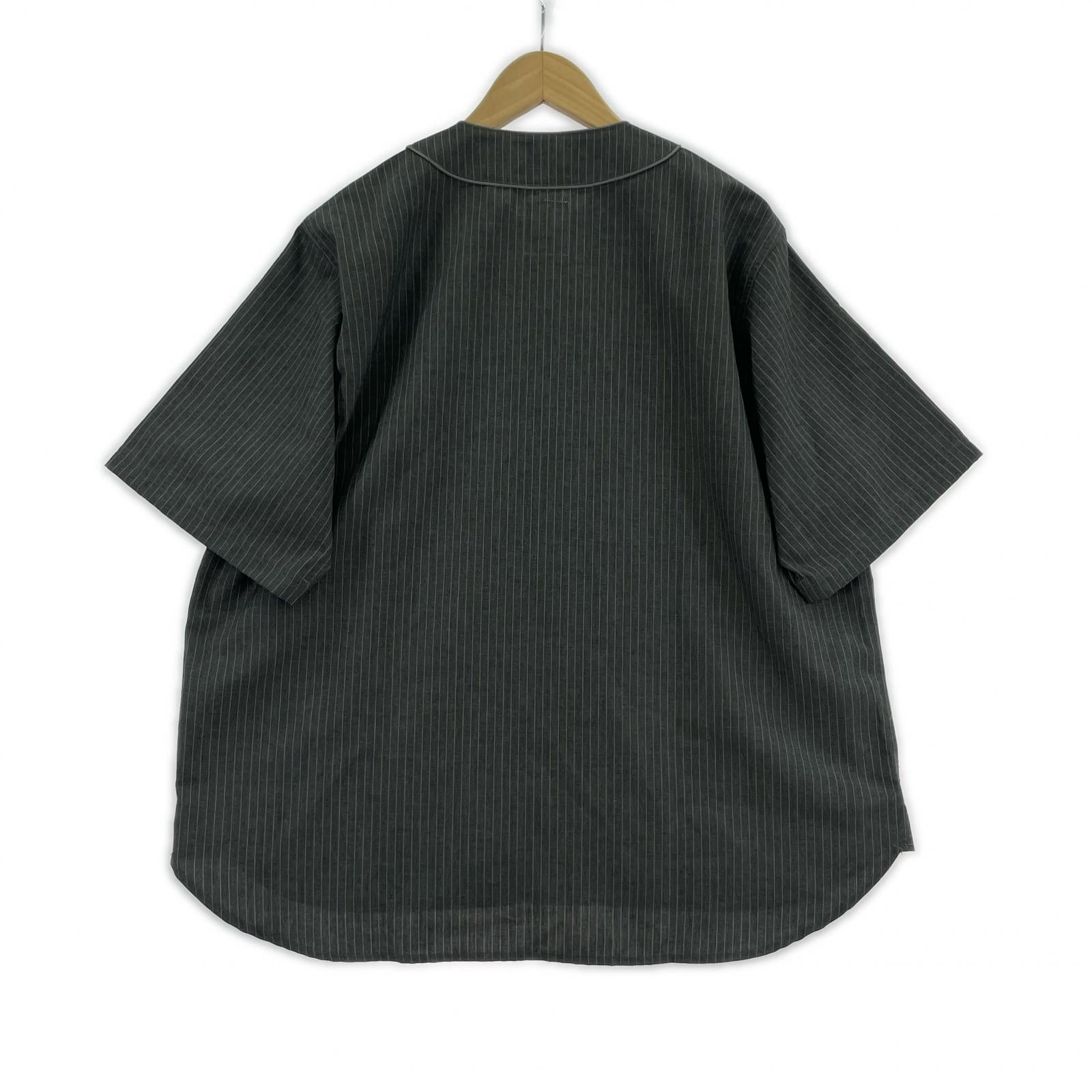半袖シャツ 24SS ピンストライプベースボールシャツ (1) 1 グレー