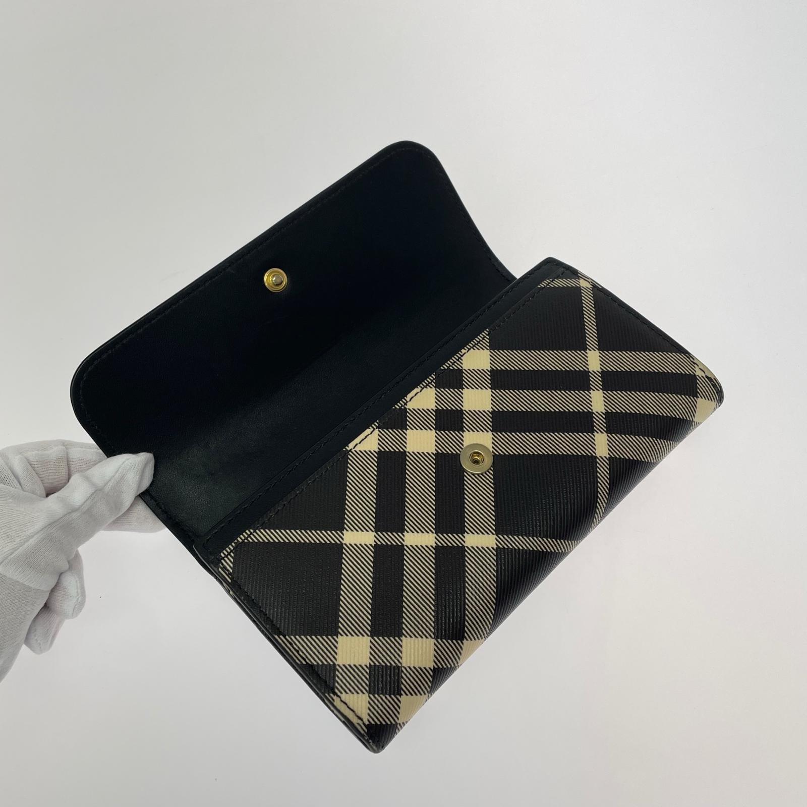 長財布 BURBERRY PRORSUM コンチネンタル ブラックチェック 長財布