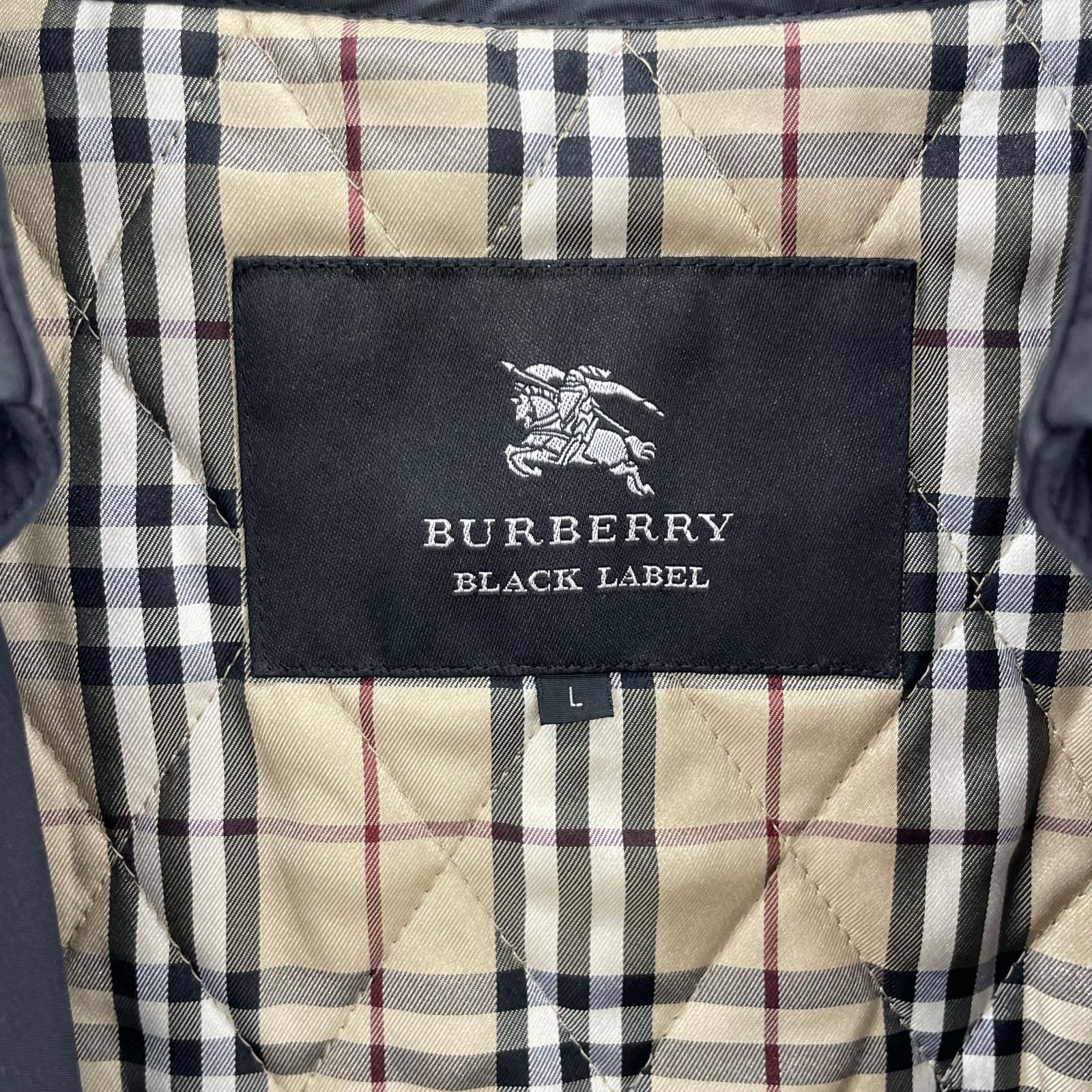 ジャケット BURBERRY BLACK LABEL トレンチコート BMA14-303-09 黒 (L) L ブラック