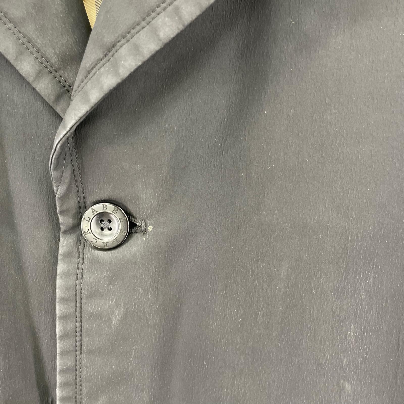 ジャケット BURBERRY BLACK LABEL トレンチコート BMA14-303-09 黒 (L) L ブラック