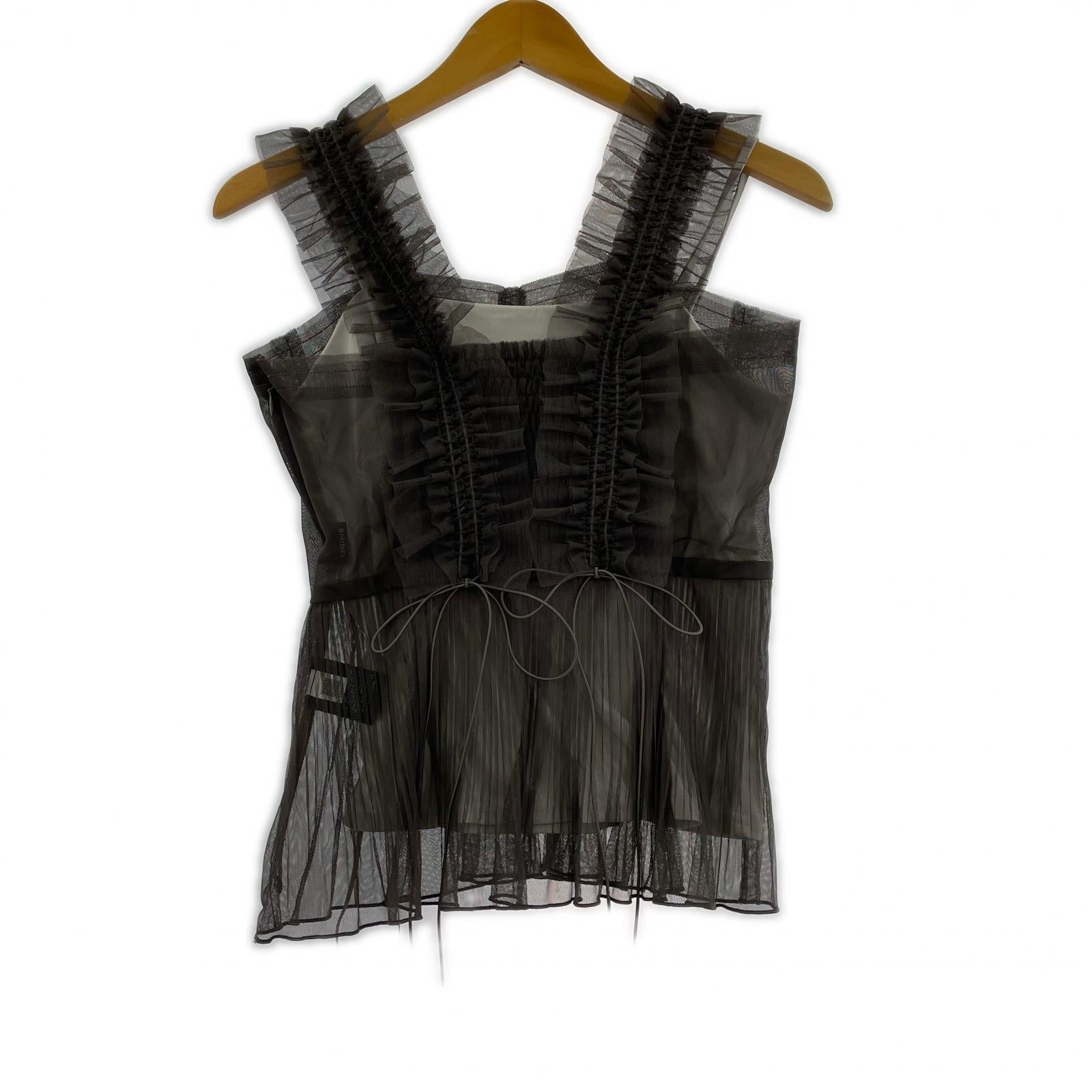 キャミソール 25SS/チュールキャミブラウス GRY グレー