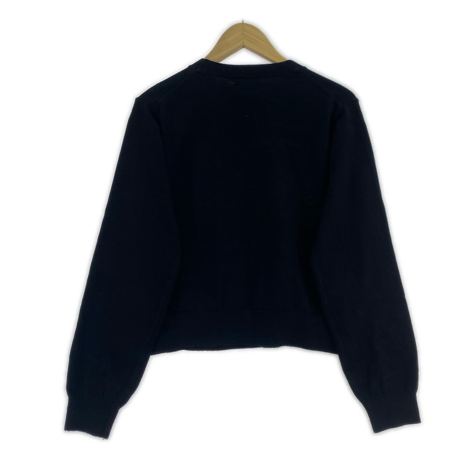 ニット Sustainableモチーフセーター BLK ブラック