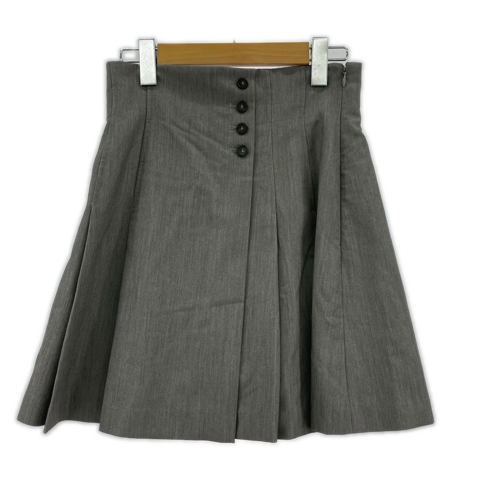 ショートパンツ サイドプリーツスカショーパン グレー