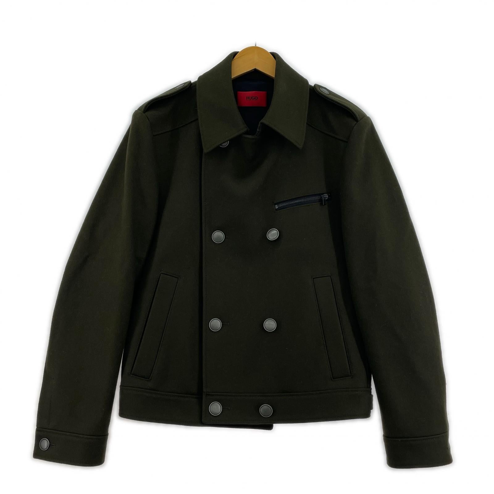 ジャケット HUGO BOSS Pコート S カーキ