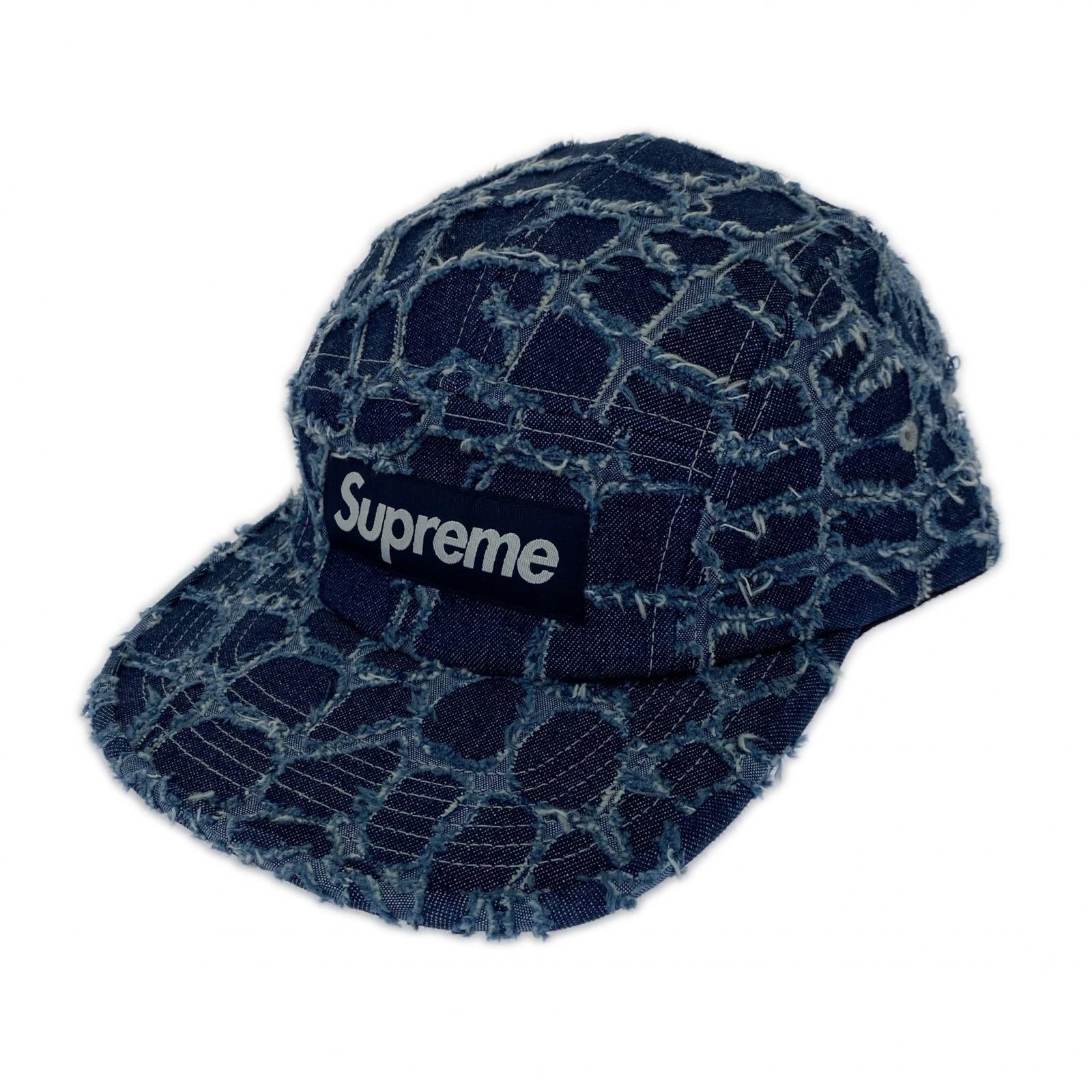 キャップ Frayed Croc Denim Camp Cap ブルー