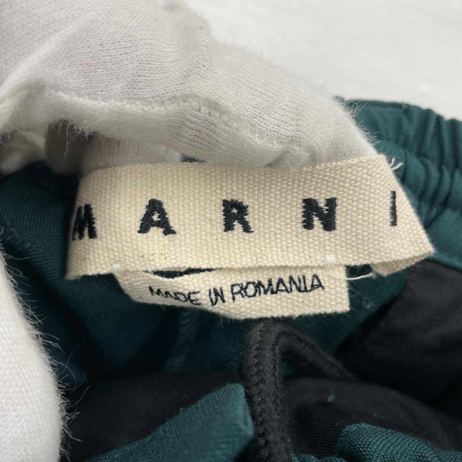 パンツ MARNI トロピカルウールイージーパンツ 44 グリーン 44 グリーン
