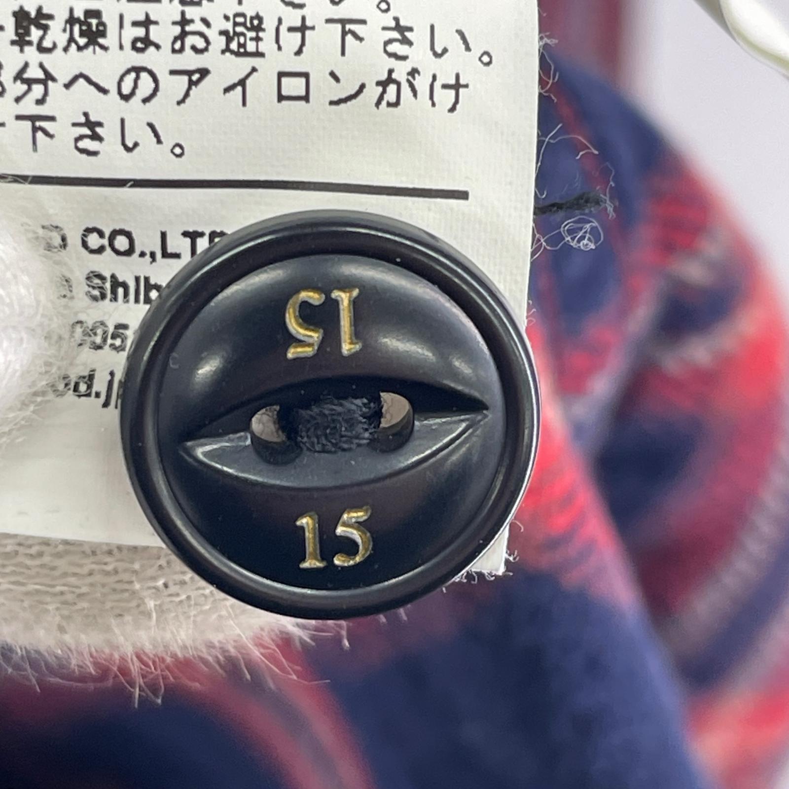 長袖シャツ チェック 青紺 (S) S