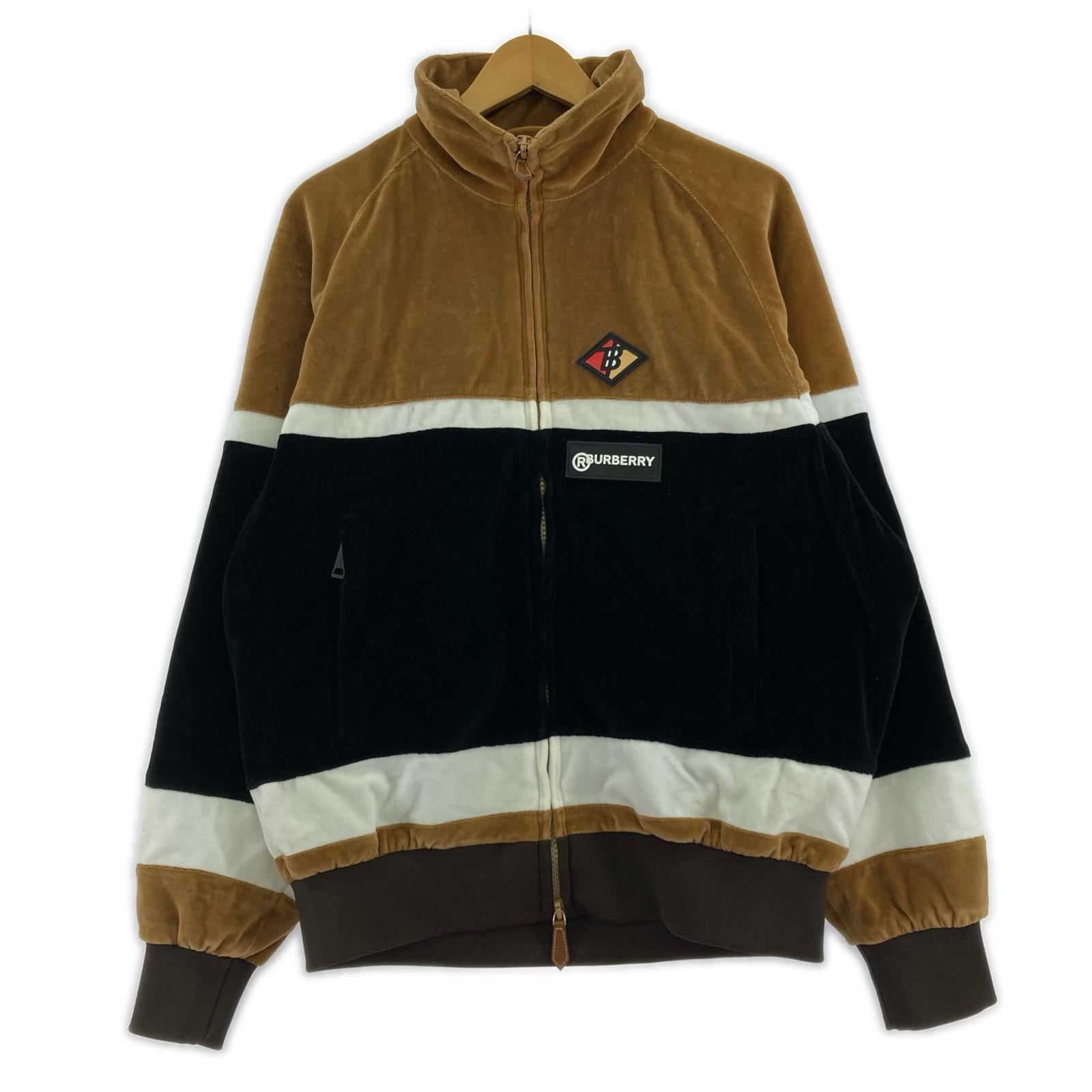 ジャケット ラバーロゴワッペン ベロア トラック ジャケット (XS)