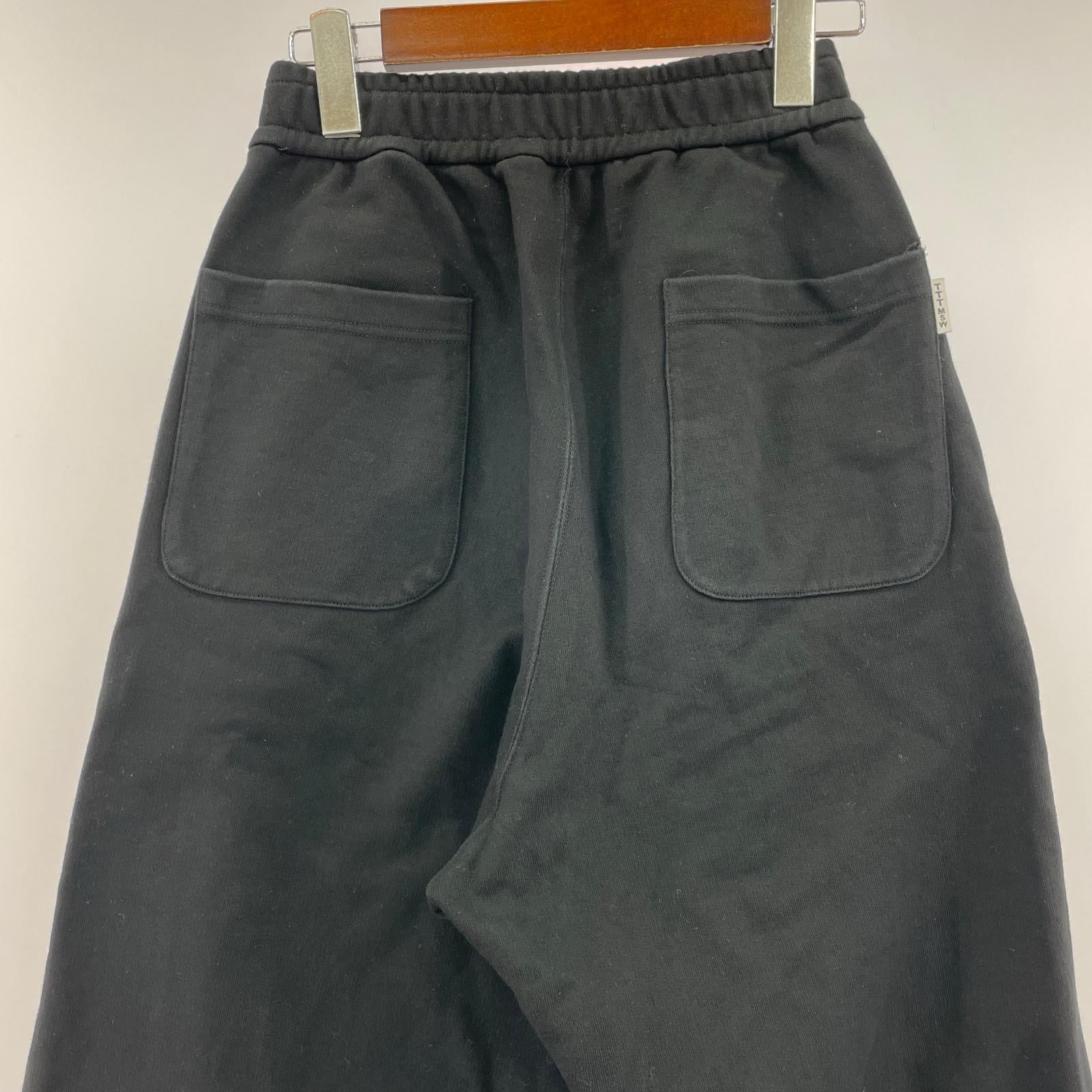 パンツ スウェットワイドパンツ S ブラック