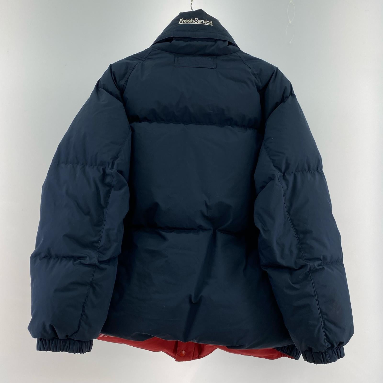 ダウンジャケット REVERSIBLE BLOUSON ネイビー/レッド (L)