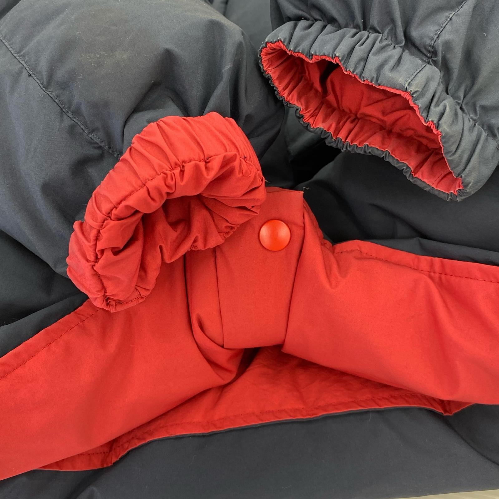 ダウンジャケット REVERSIBLE BLOUSON ネイビー/レッド (L)
