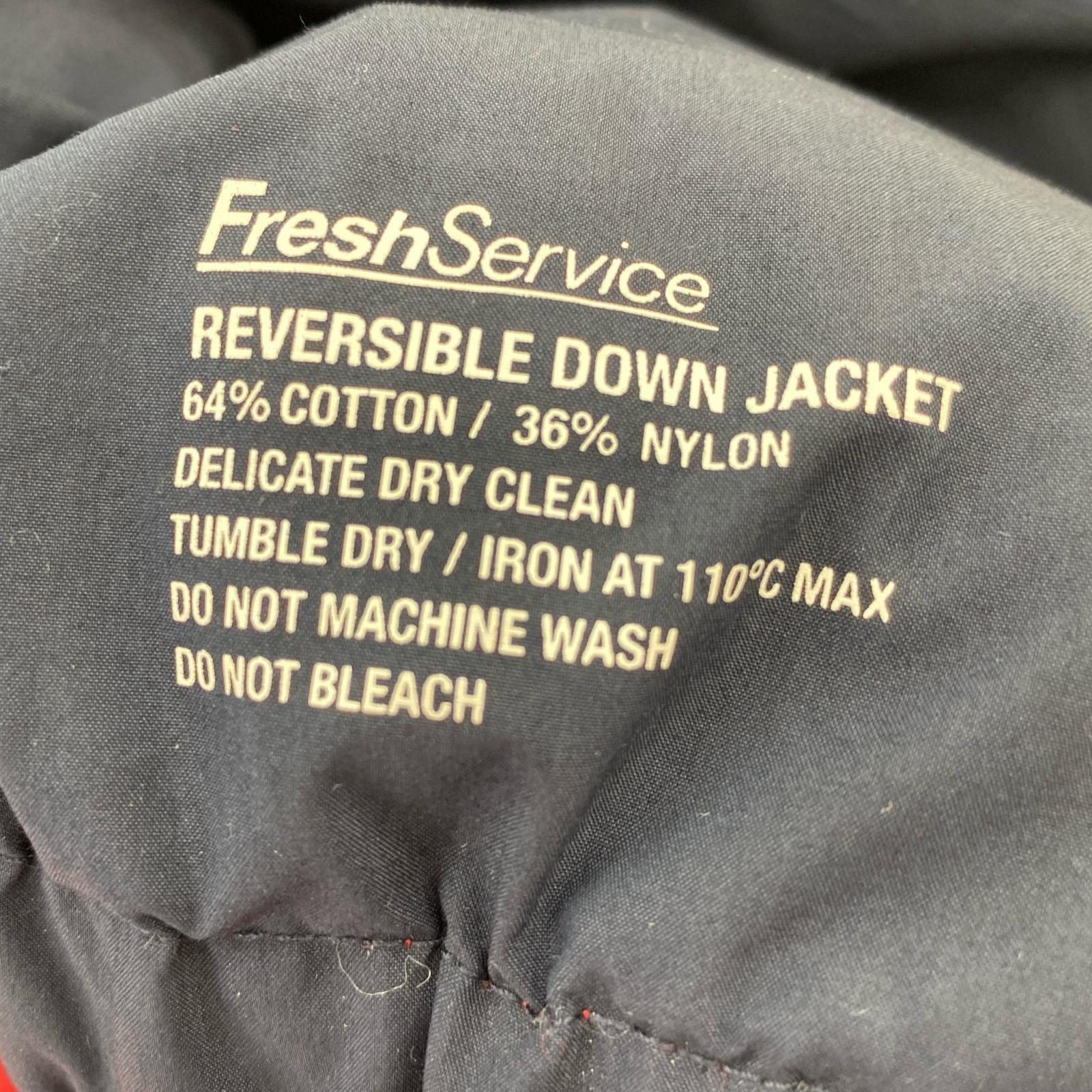 ダウンジャケット REVERSIBLE BLOUSON ネイビー/レッド (L)