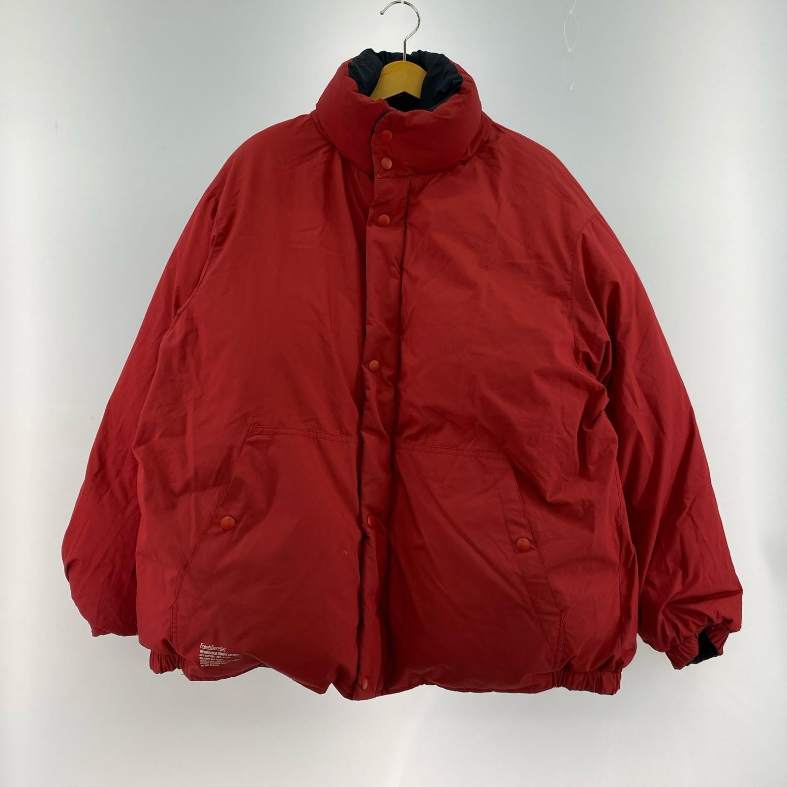 ダウンジャケット REVERSIBLE BLOUSON ネイビー/レッド (L)