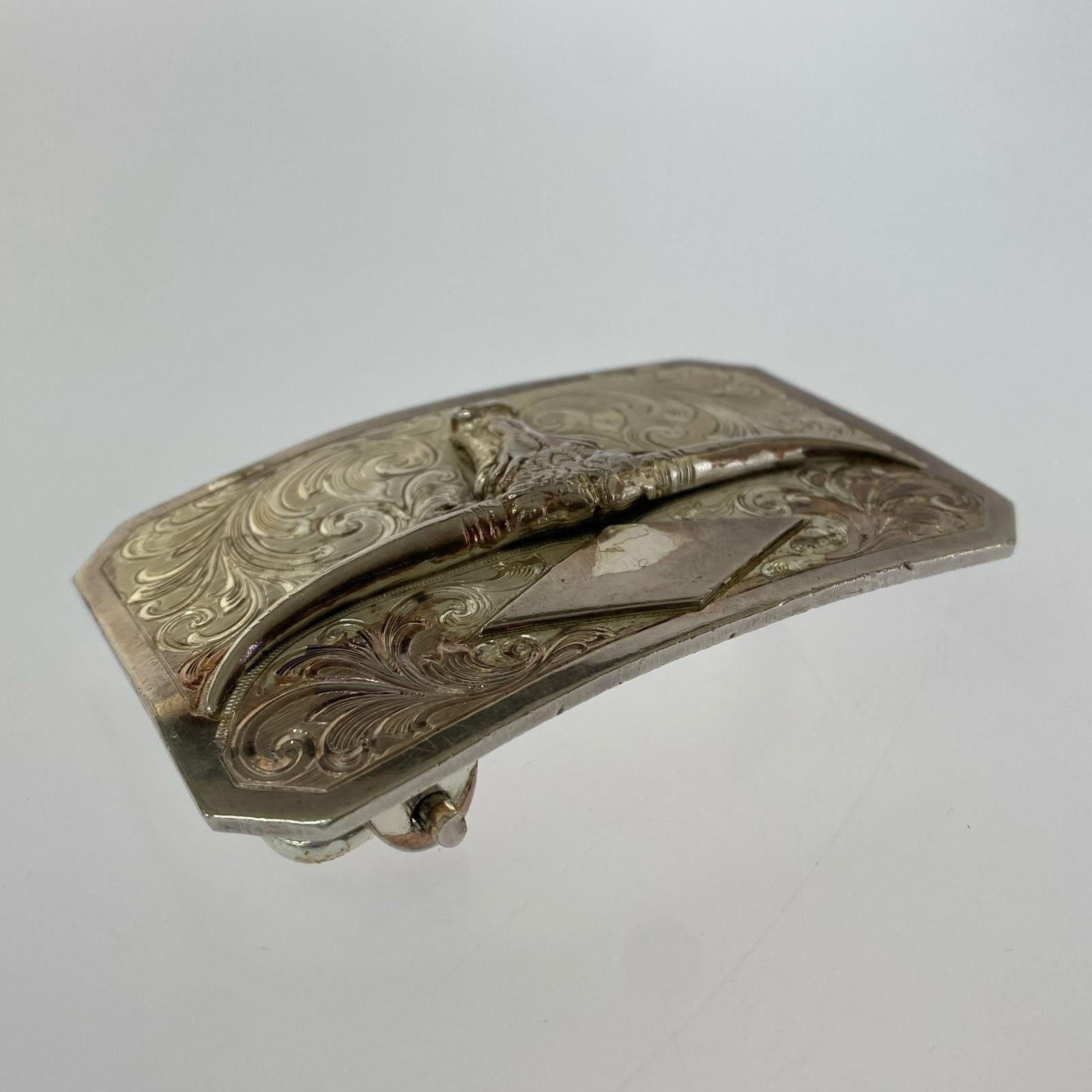 その他アクセサリー MONTANA SILVERSMITHS ベルトバックル ロングホーン シルバー