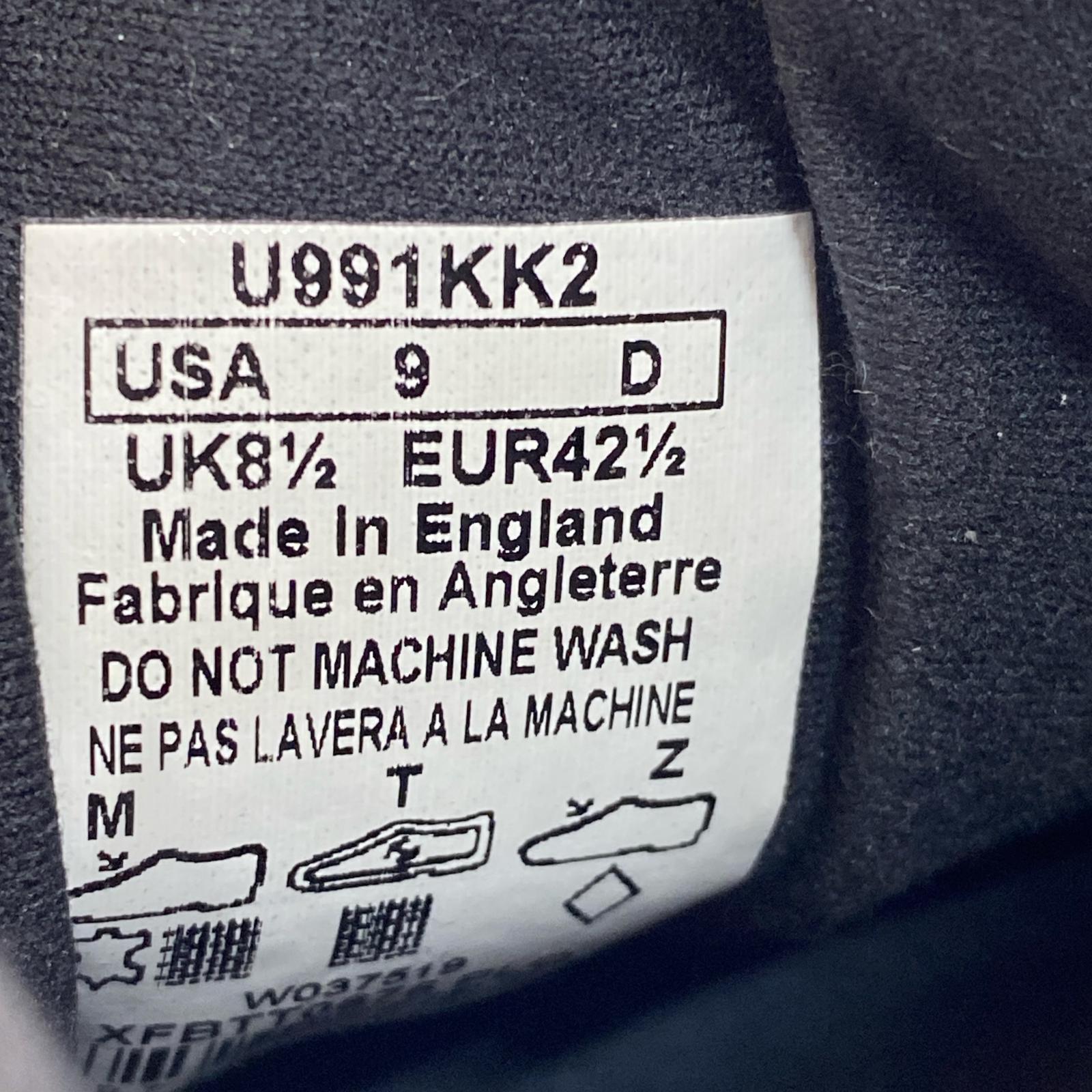 スニーカー U991KK2 9D 英国製 ブラック