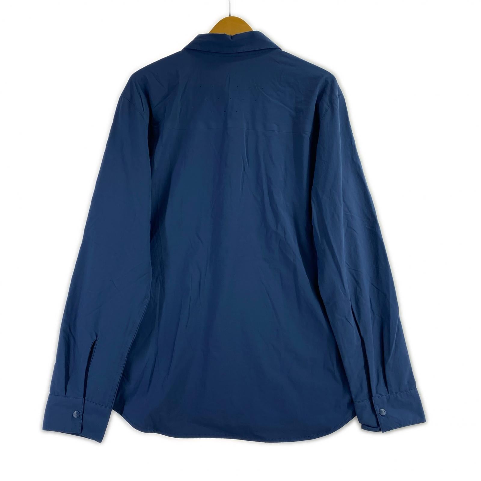 長袖シャツ Alpenbro Long Sleeve Woven Shirt(M) M ブルー