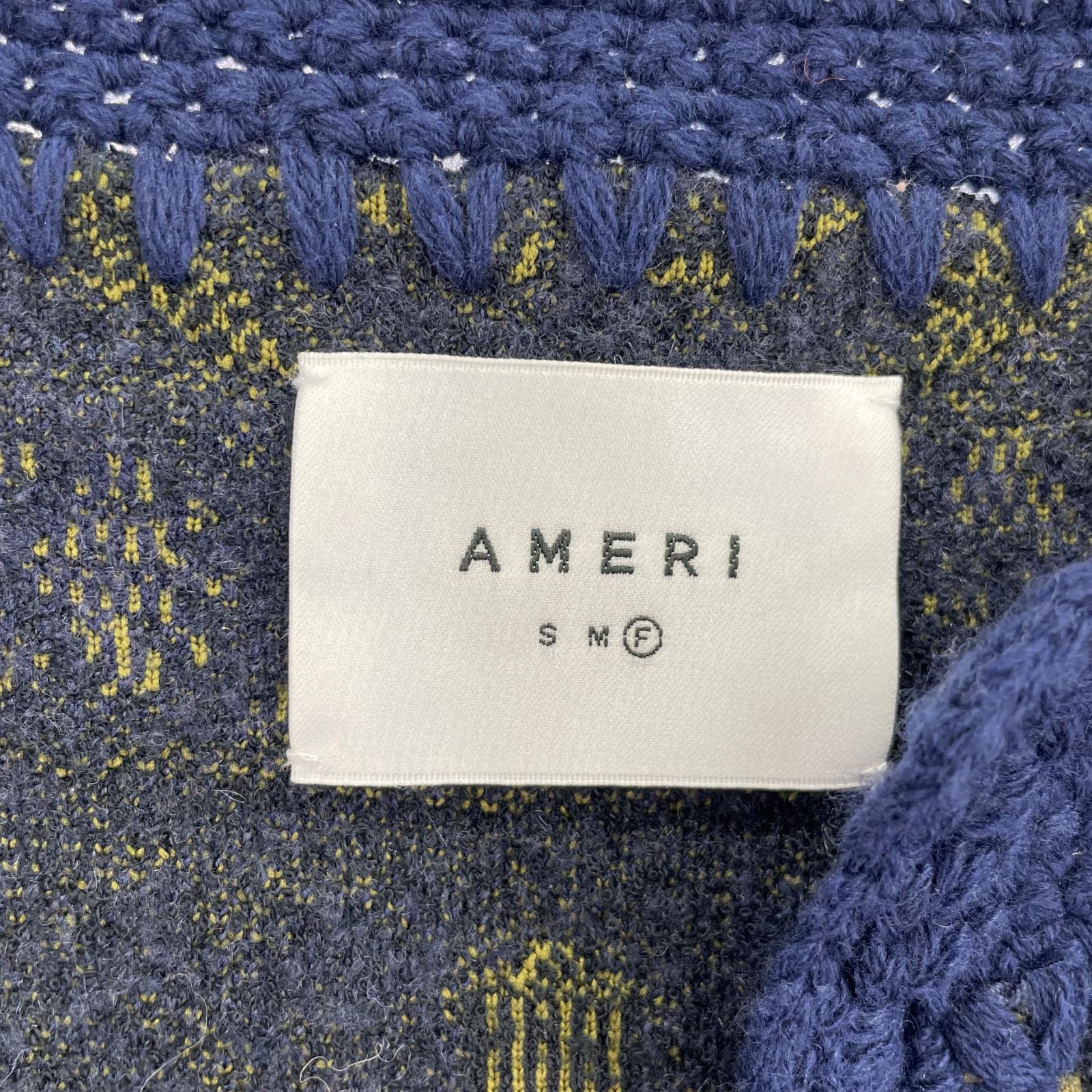 ジャケット RUG PATTERN KNIT JACKET ネイビー