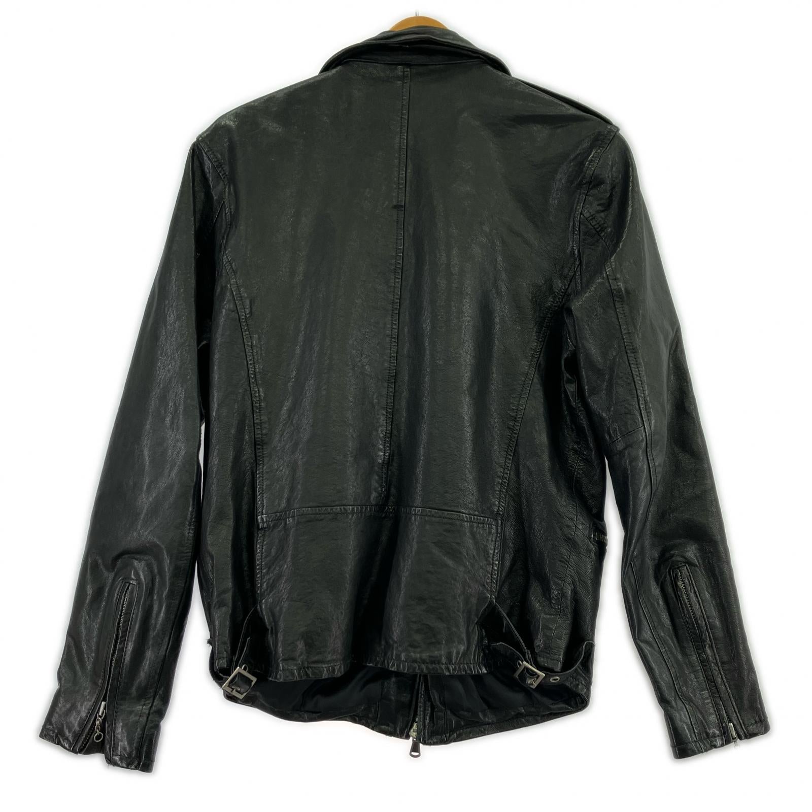 レザージャケット RETRO GRADE シングルライダースジャケット M ブラック