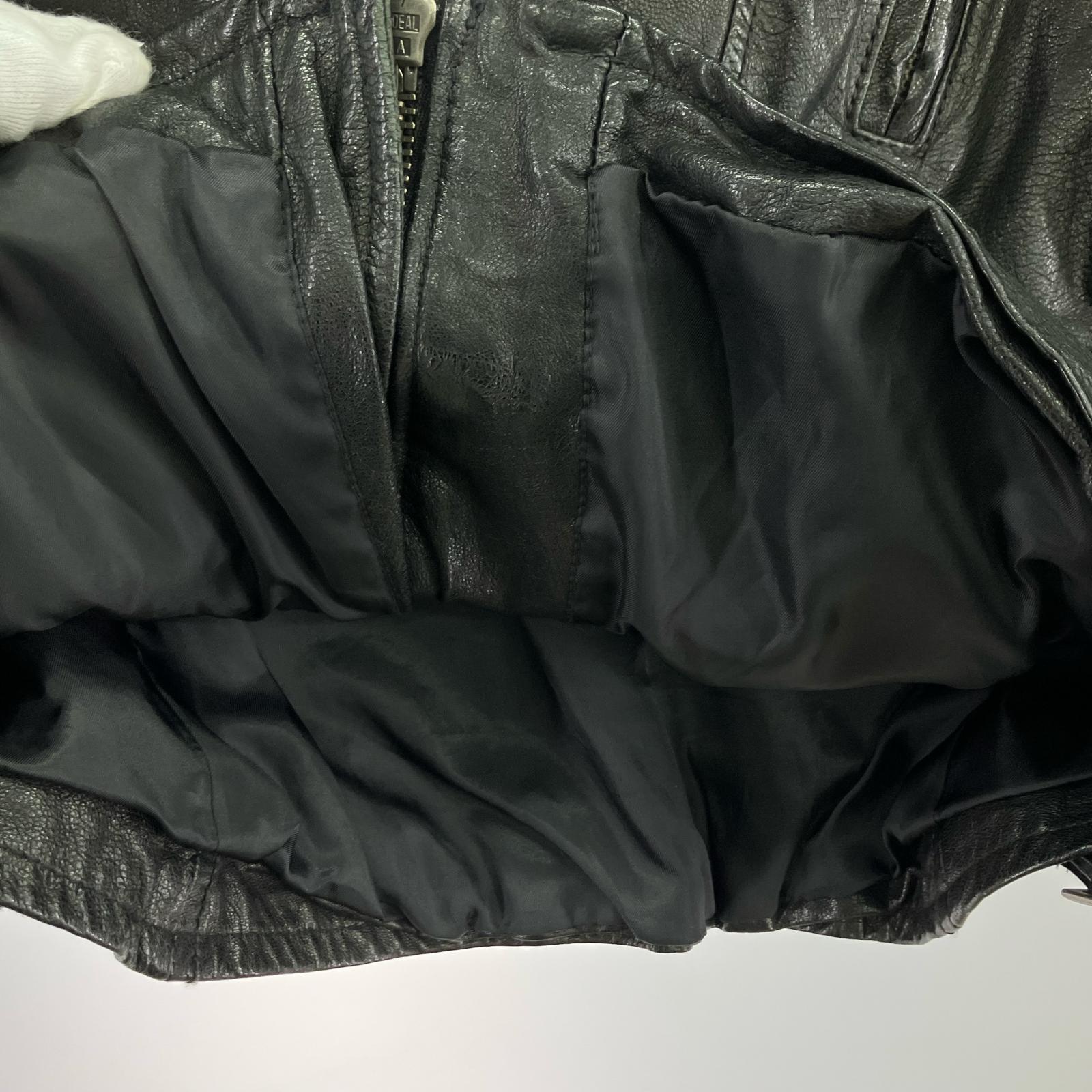 レザージャケット RETRO GRADE シングルライダースジャケット M ブラック