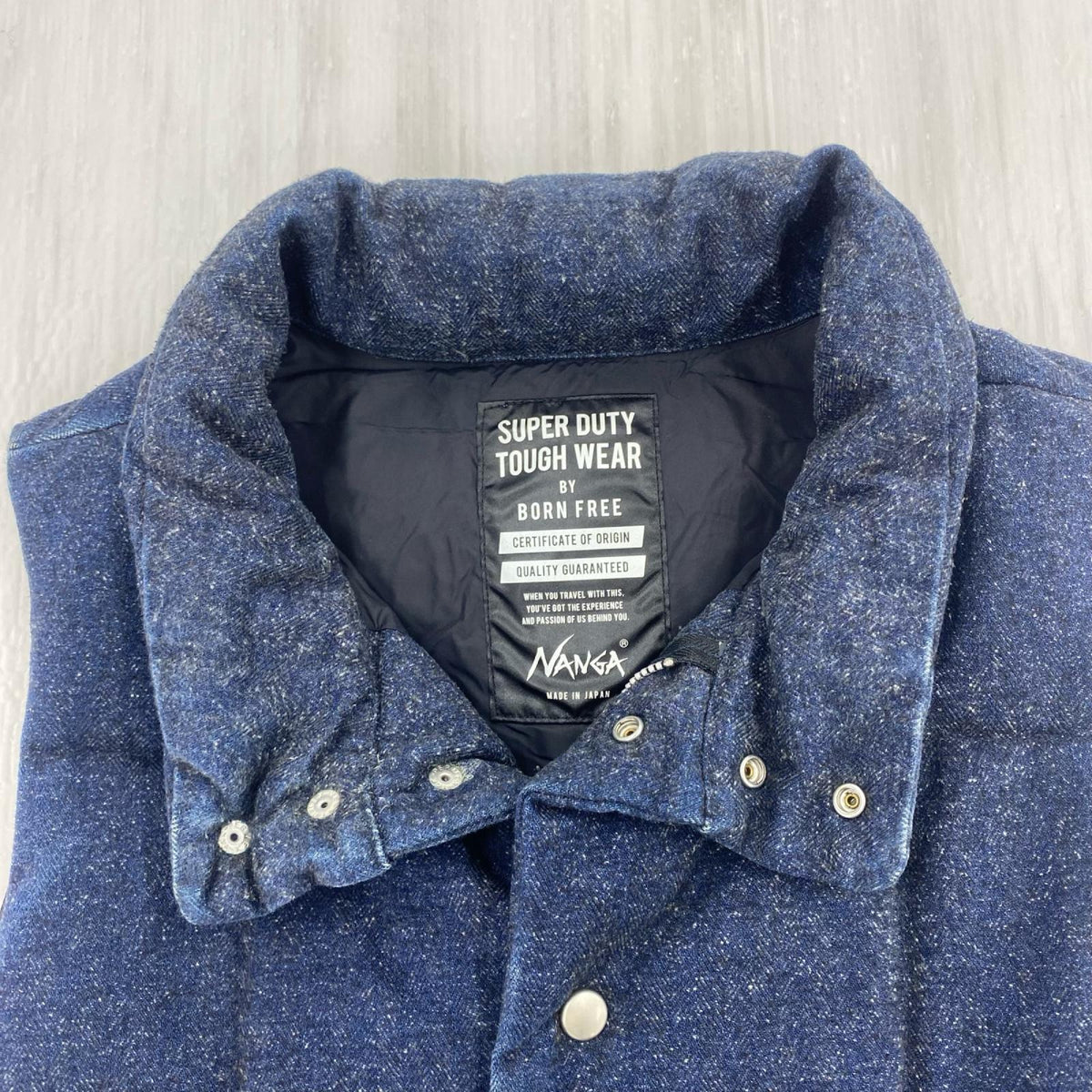 ジャケット ×BORN FREE ダウンベスト L ブルー