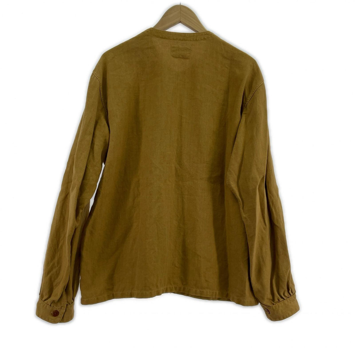 長袖シャツ Linen Sport Shirt L ブラウン