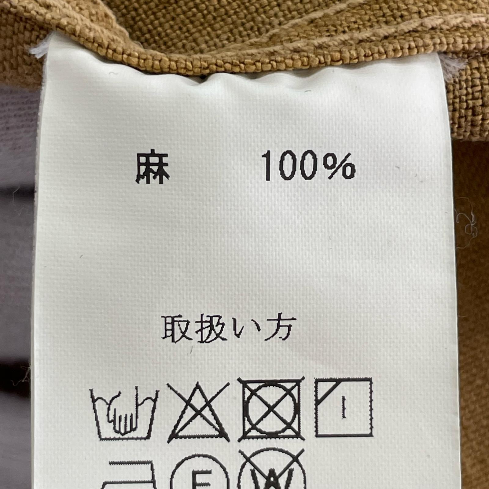 長袖シャツ Linen Sport Shirt L ブラウン