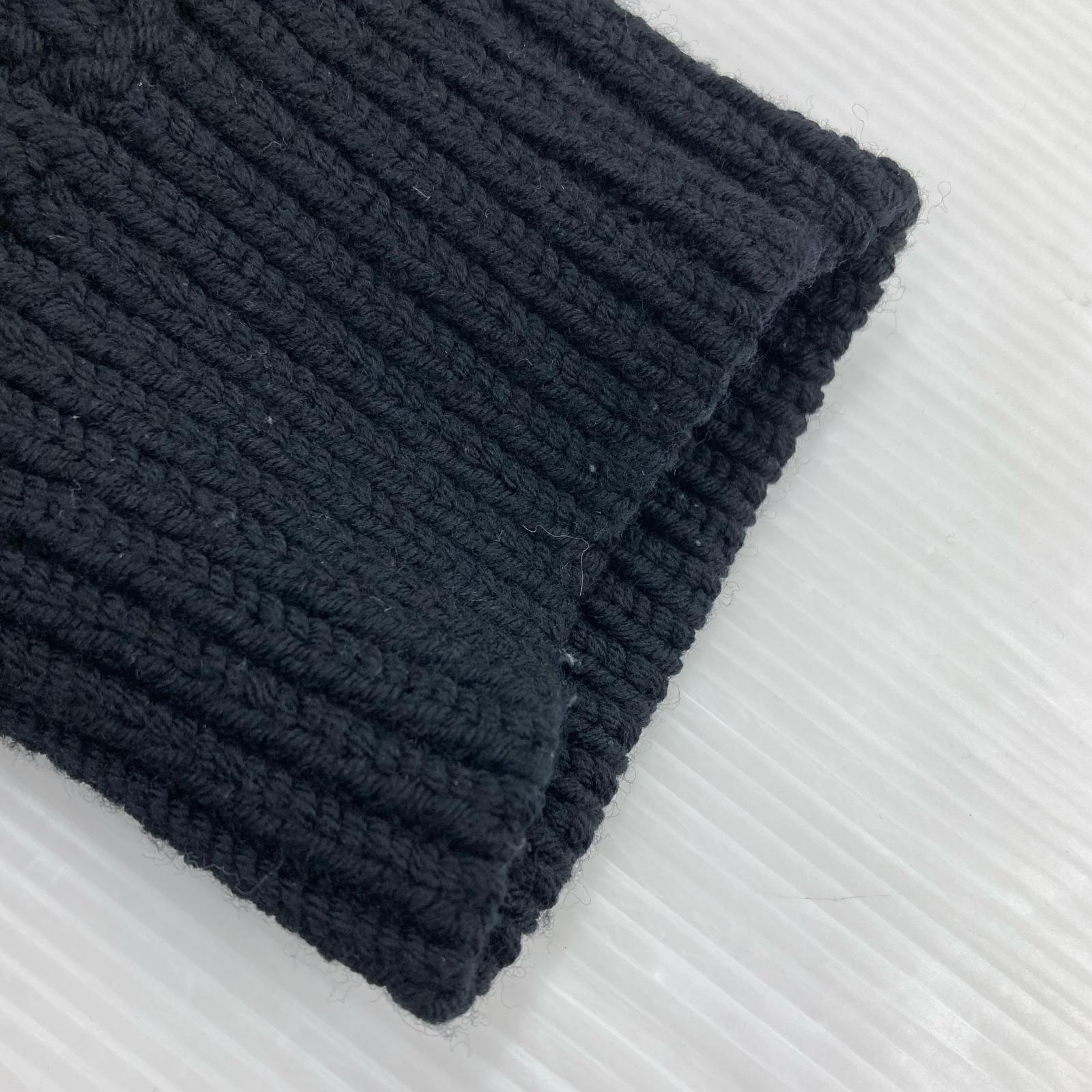 ニット 21AW HARD TWIST MERINO ARAN KNIT 4 ブラック ブラック