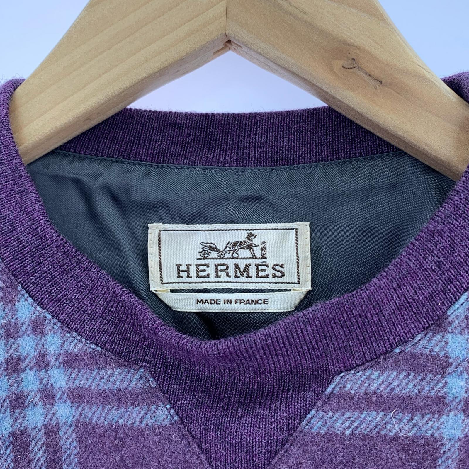 15-16AW ウール100% プルオーバー 紫 44