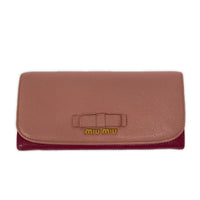 MIUMIU バイカラー ピンク リボン