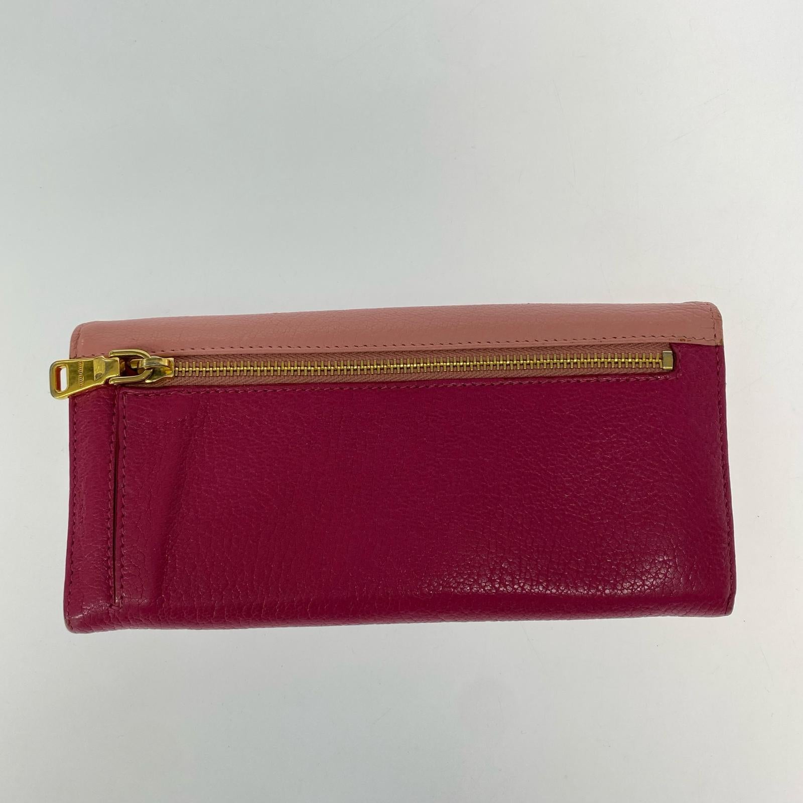 MIUMIU バイカラー ピンク リボン