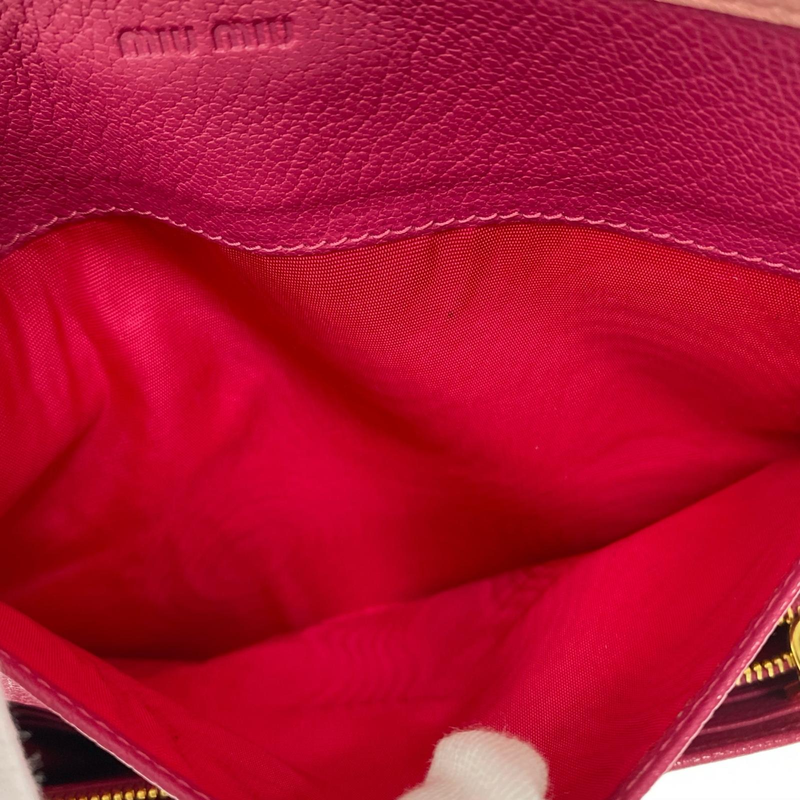 MIUMIU バイカラー ピンク リボン