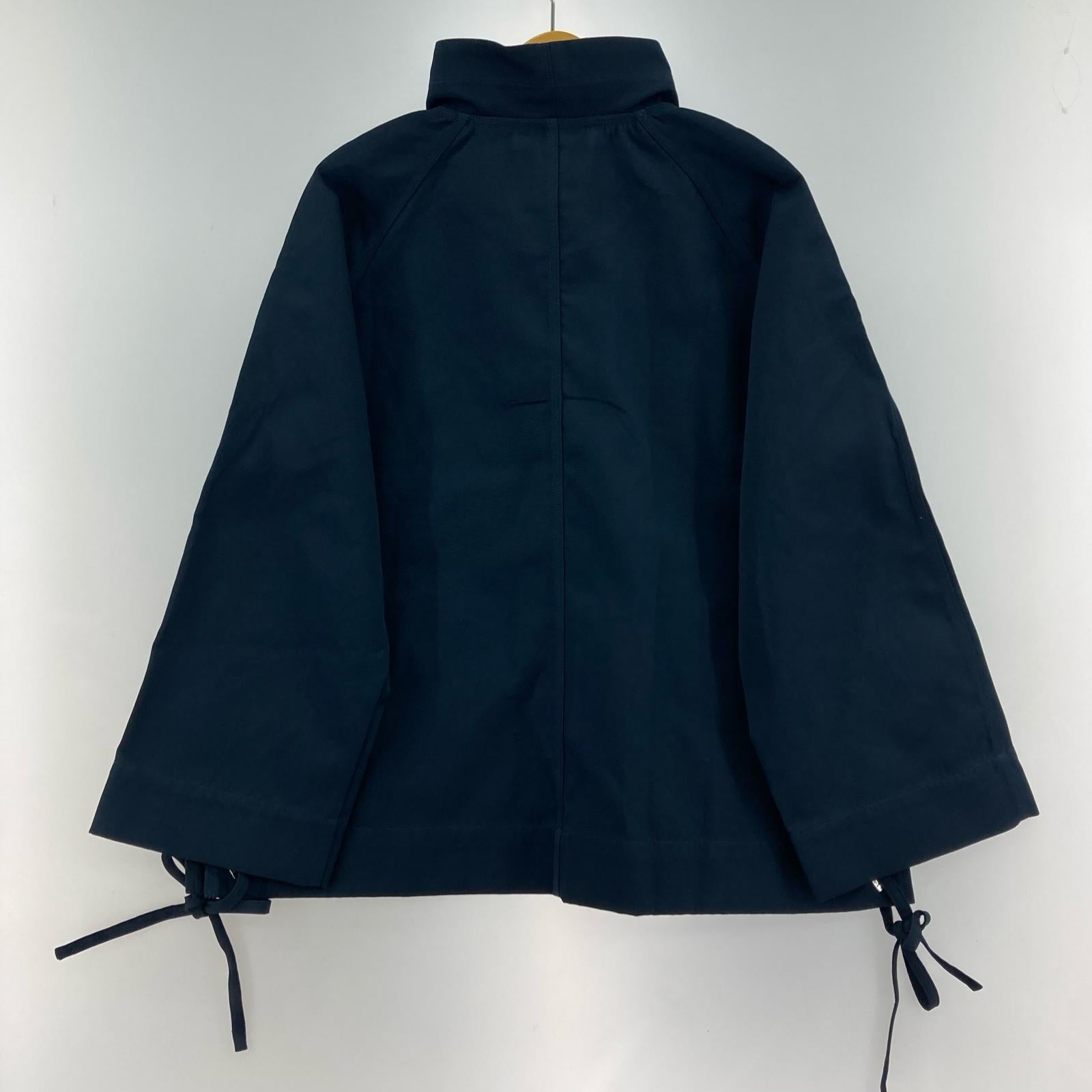 長袖Tシャツ GANNI ヘビーツイル レースアッププルオーバー S/M 紺 ネイビー