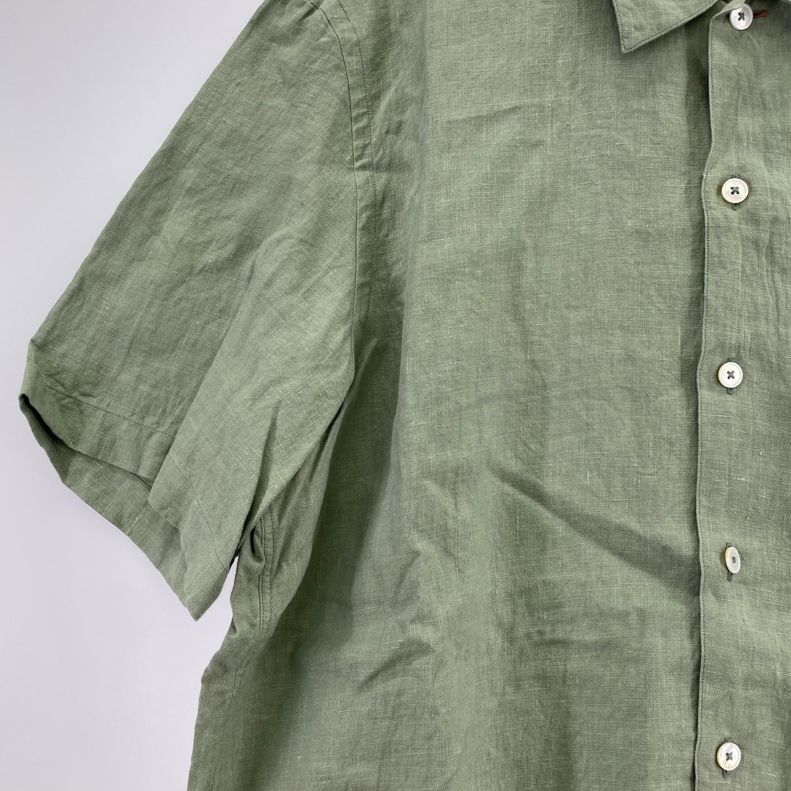 半袖シャツ Paul Smith S/Sリネンシャツ XL グリーン