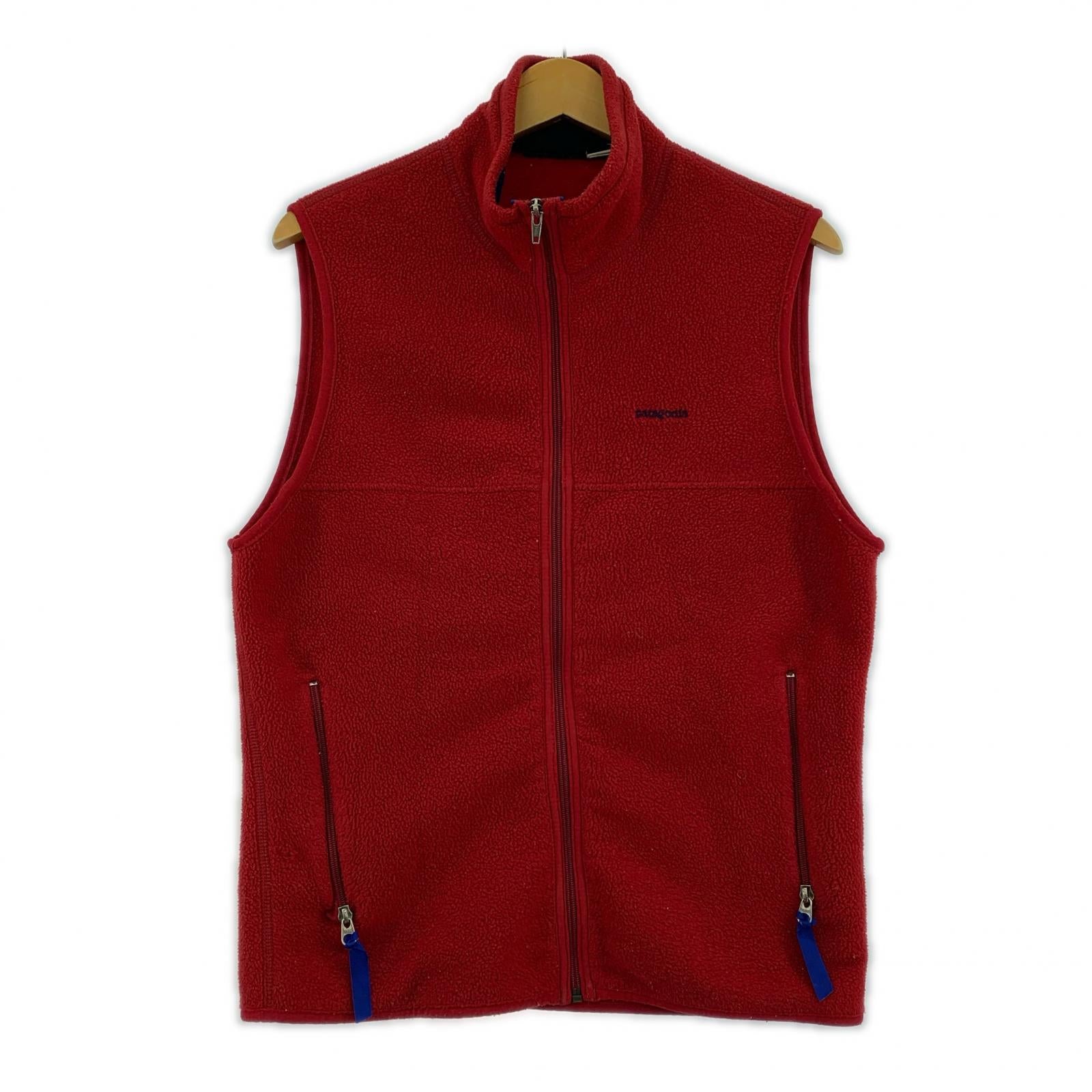 長袖シャツ patagonia USA製 シンチラフリースベスト 赤 (S) S レッド