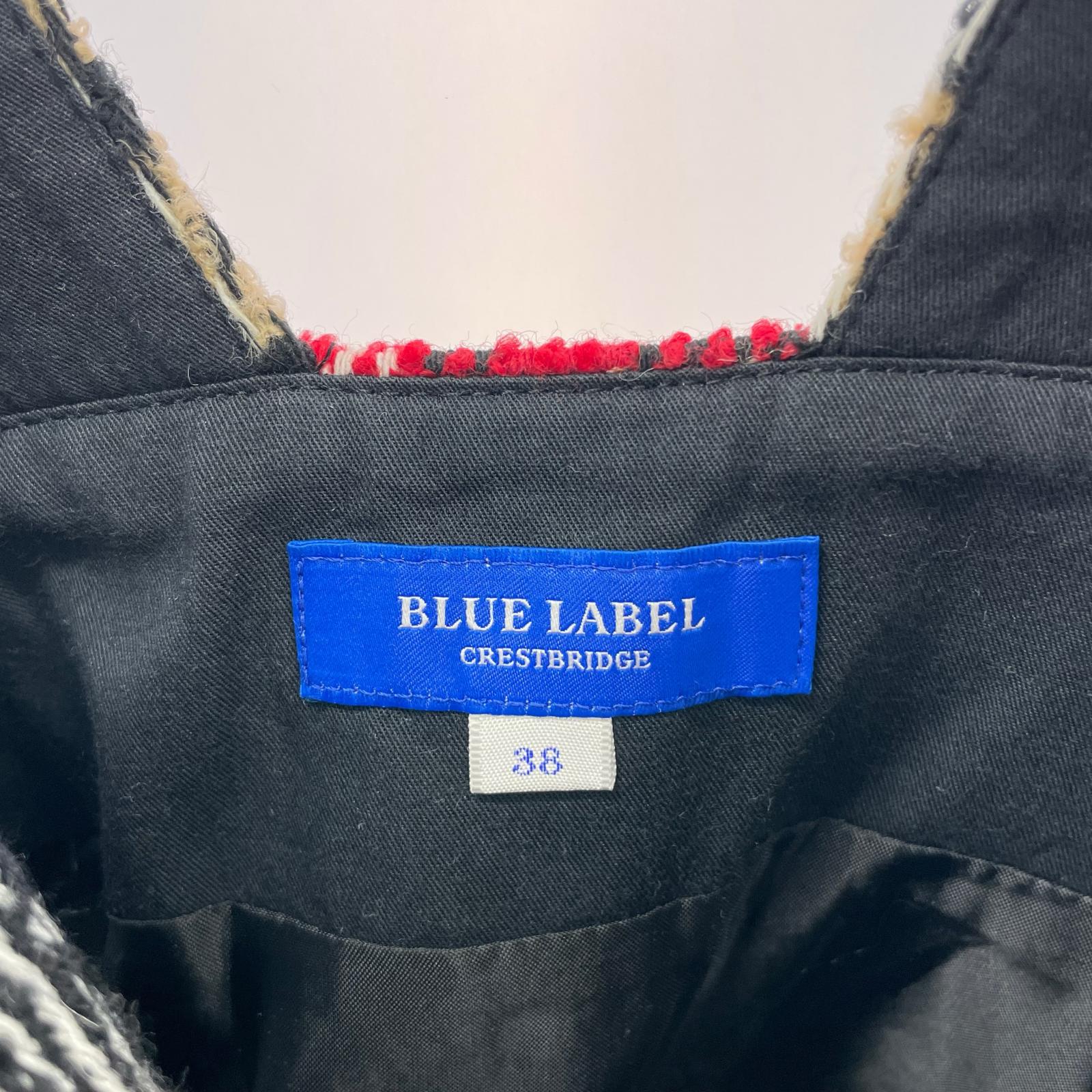 スカート BLUE LABEL サロペットスカート チェック マルチカラー