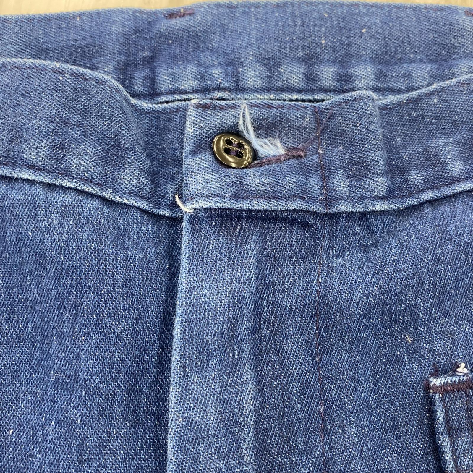 デニムパンツ US NAVY デニムセーラーパンツ W34 34 ブルー