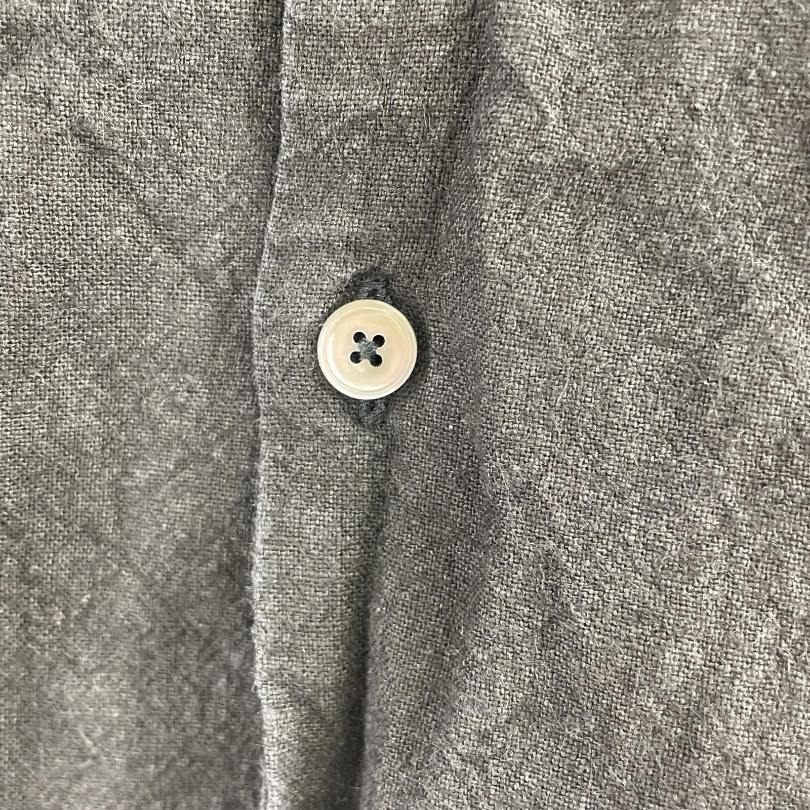 半袖シャツ OVY Hemp S/S Open Collar Shirt 黒 (L) L ブラック