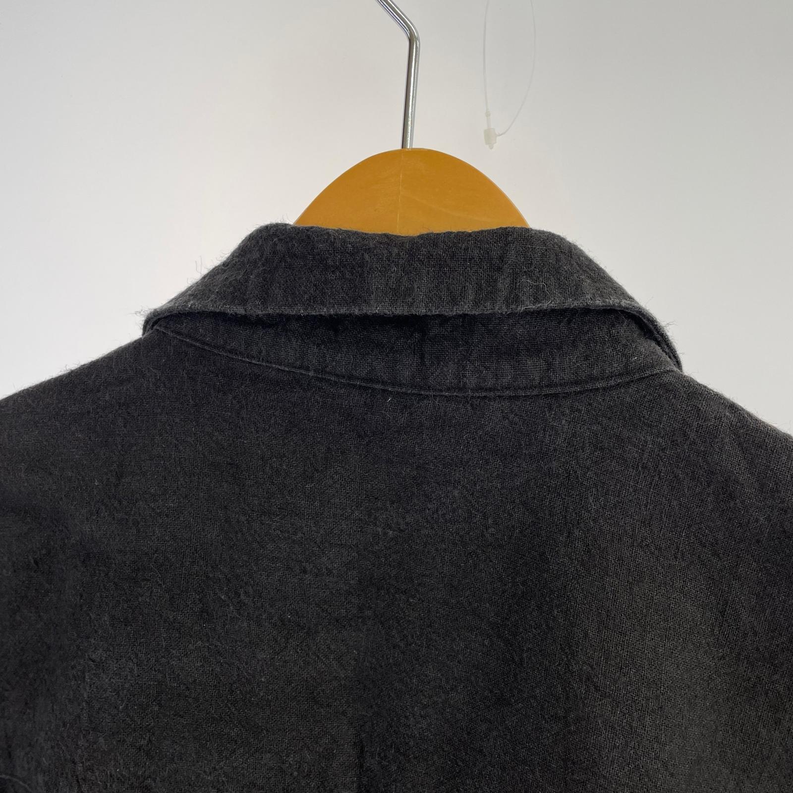 半袖シャツ OVY Hemp S/S Open Collar Shirt 黒 (L) L ブラック