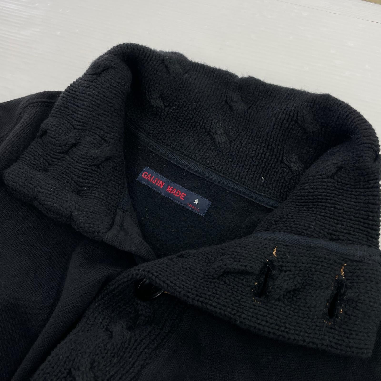ジャケット GAIJIN MADE スタンドネックニット切替ジャケット 黒 S ブラック