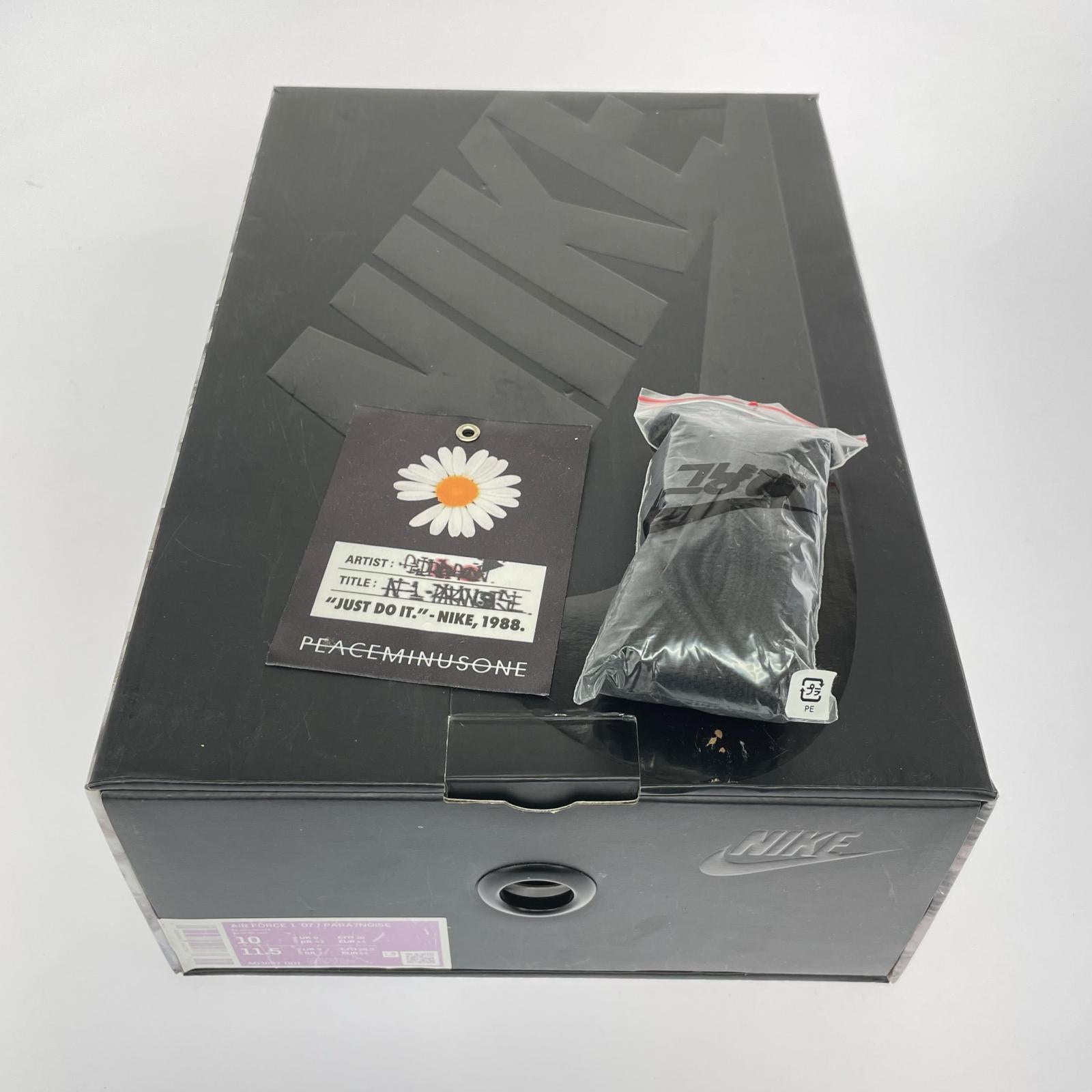 スニーカー PEACEMINUSONE × Nike Air Force 1 Low Para Noise "Black" / G-DRAGON/28.0 28cm (US10 UK9 1/2 EU46) ブラック