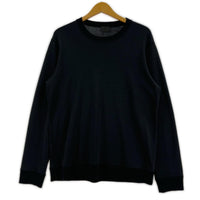 長袖Tシャツ ノーミュールシングウール ダブルフェイスニット(4) ブラック