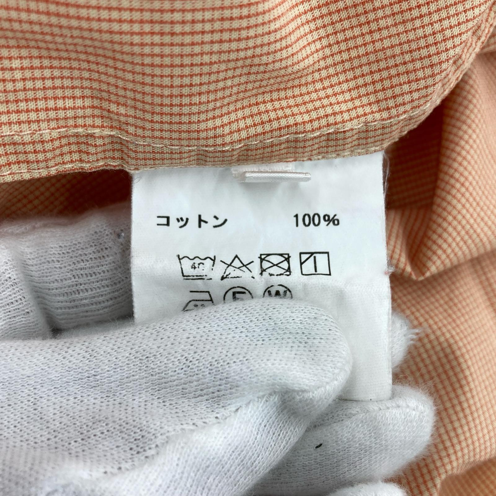 長袖シャツ Dhal ギンガムチェック オレンジ(M) M