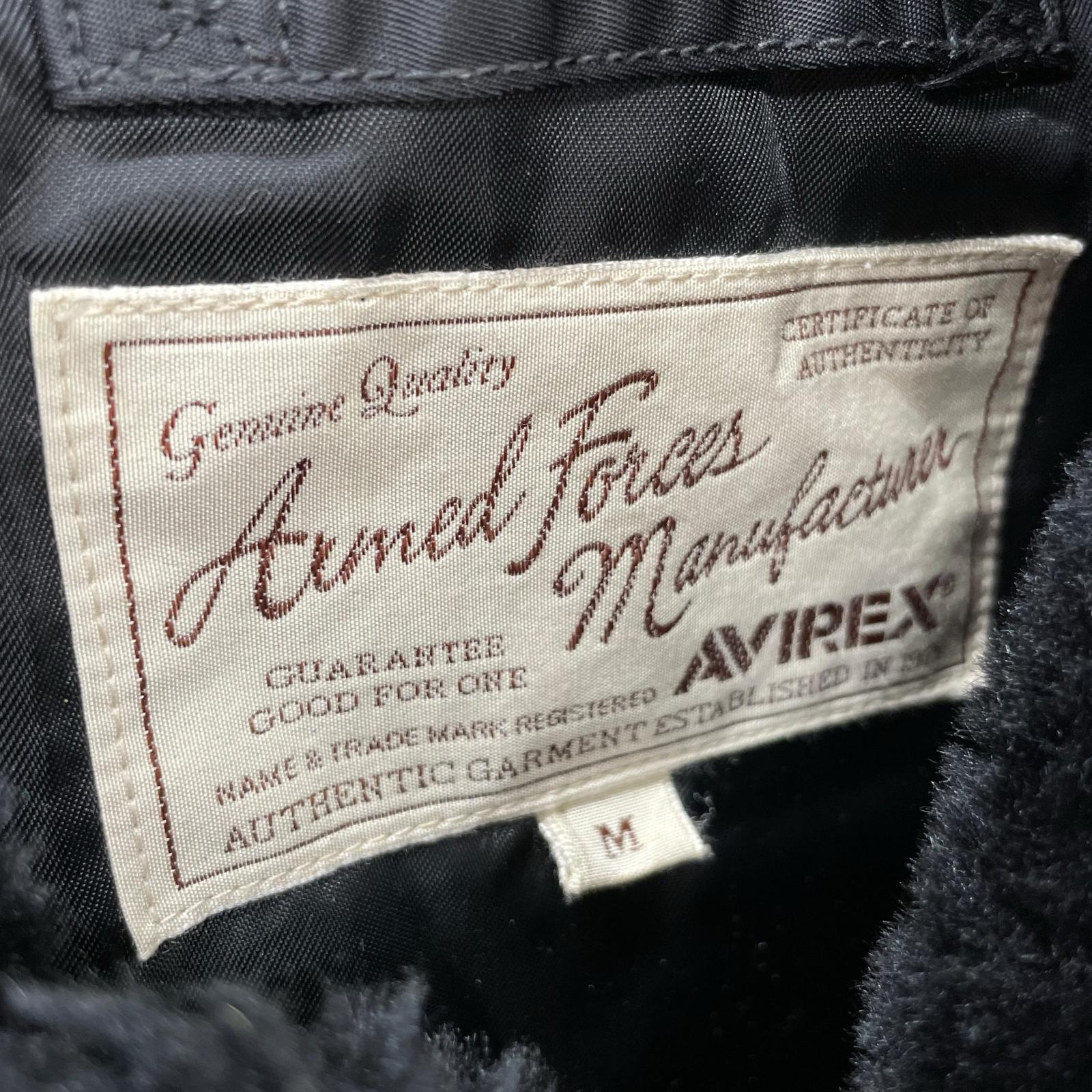 ジャケット AVIREX N-3B フライトジャケット 黒 (M) 6152175 M ブラック